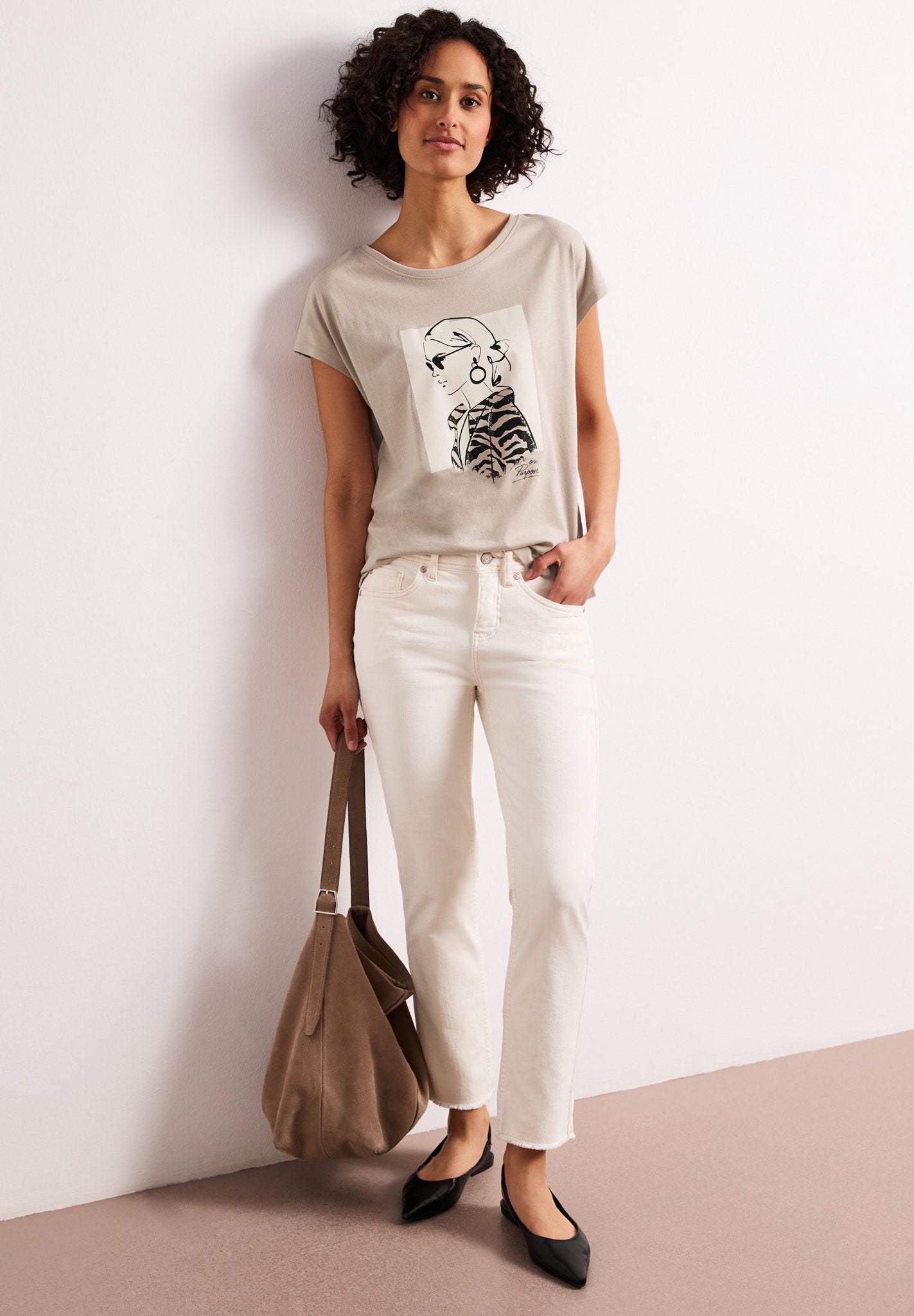 Street One Damen T-Shirts Clay Sand
