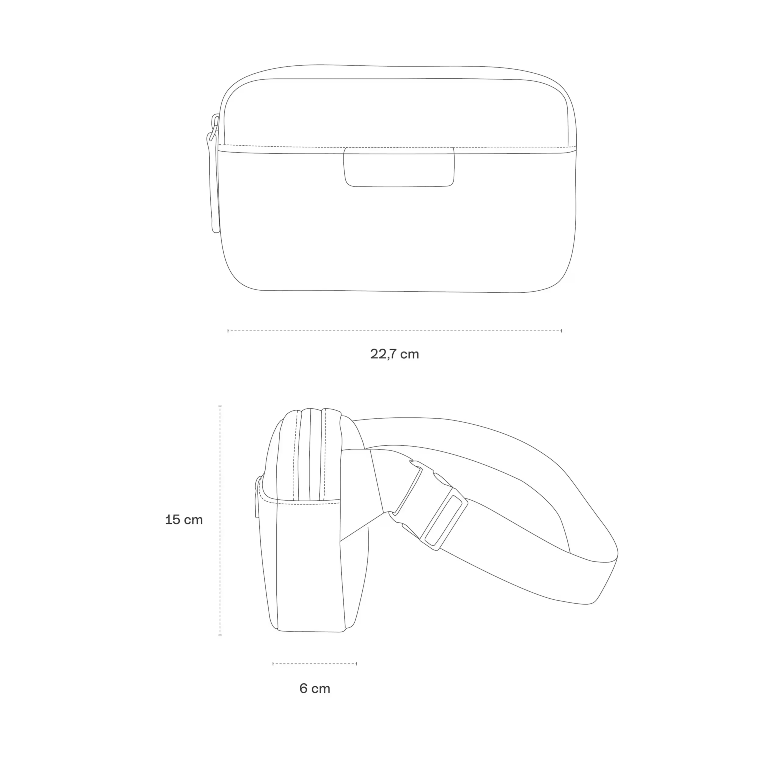 Kapten & Son Handtasche Bergen Pro Crossbody Leo Dark Grey