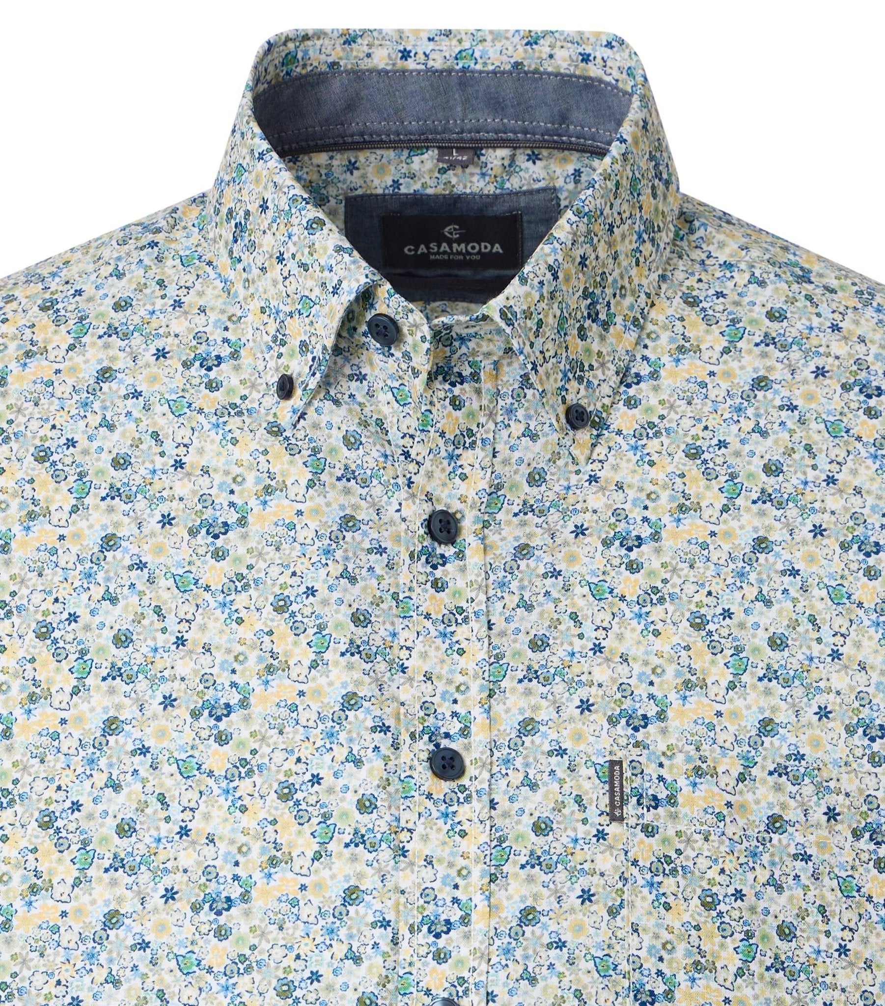 Casa Moda Herren Hemden kurz Gruen