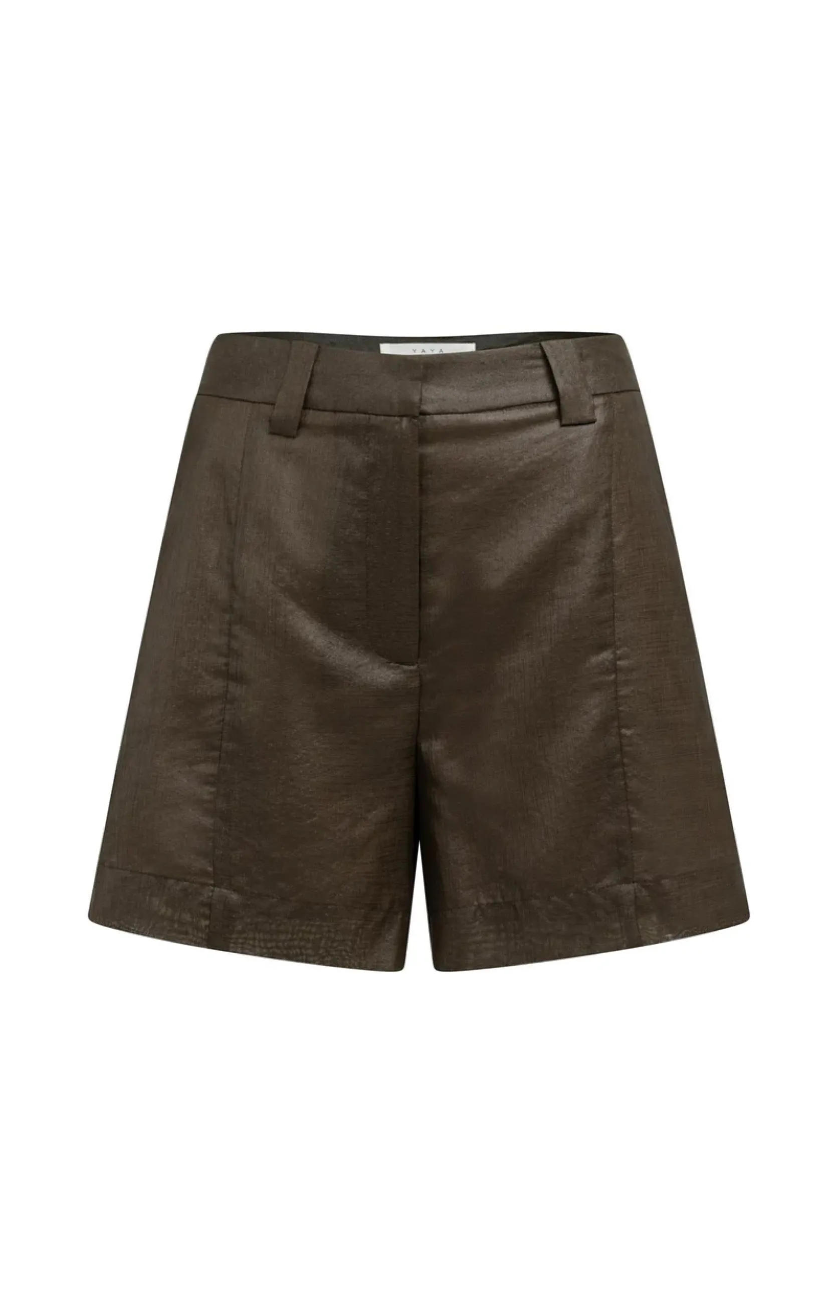 Leichte Shorts mit hohem Bund und dezentem Glanz