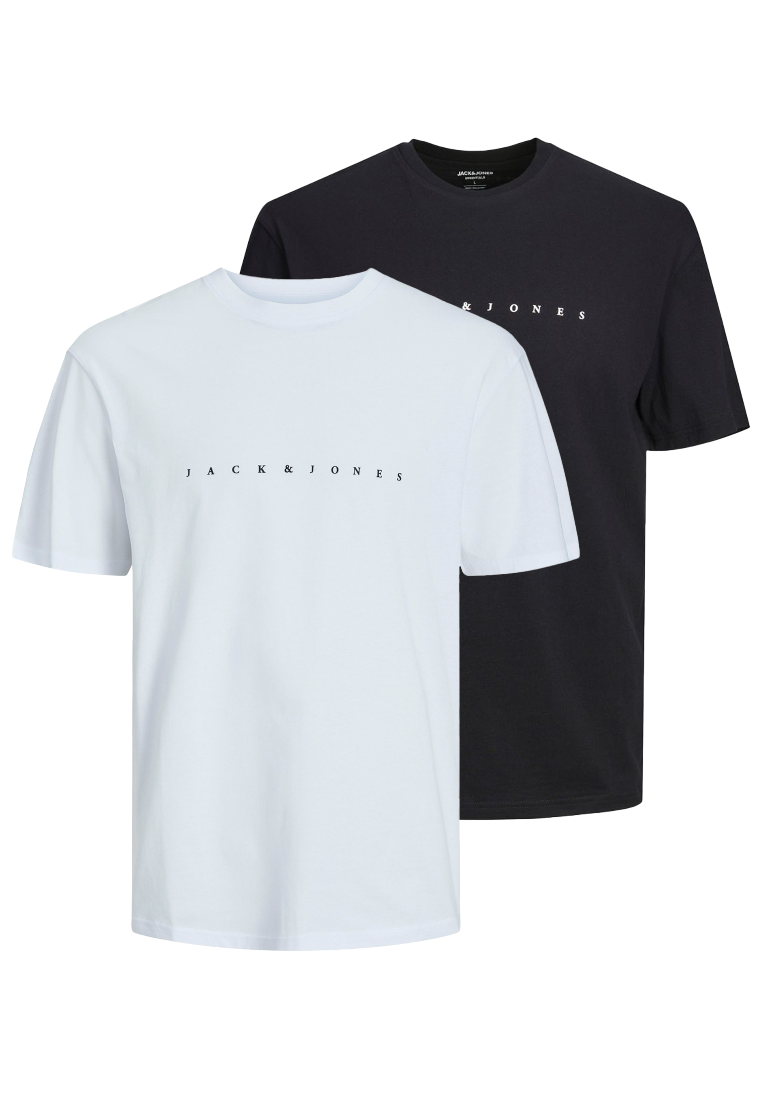 Jack & Jones Herren T-Shirts kurz White/White + B