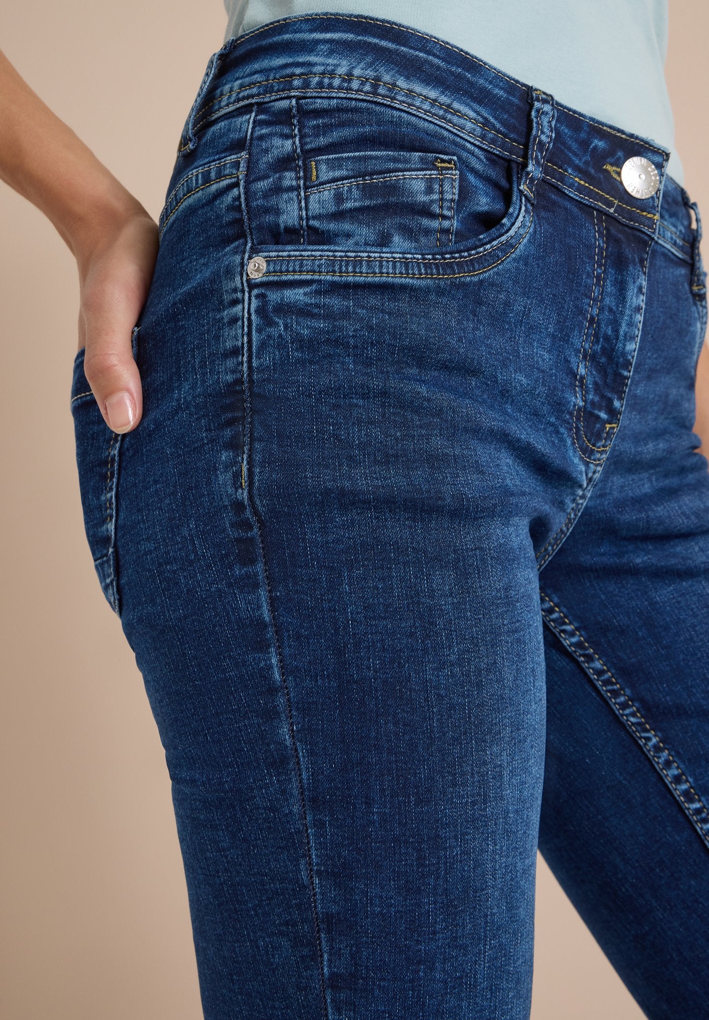 Cecil Damen Hosen Mid Blue