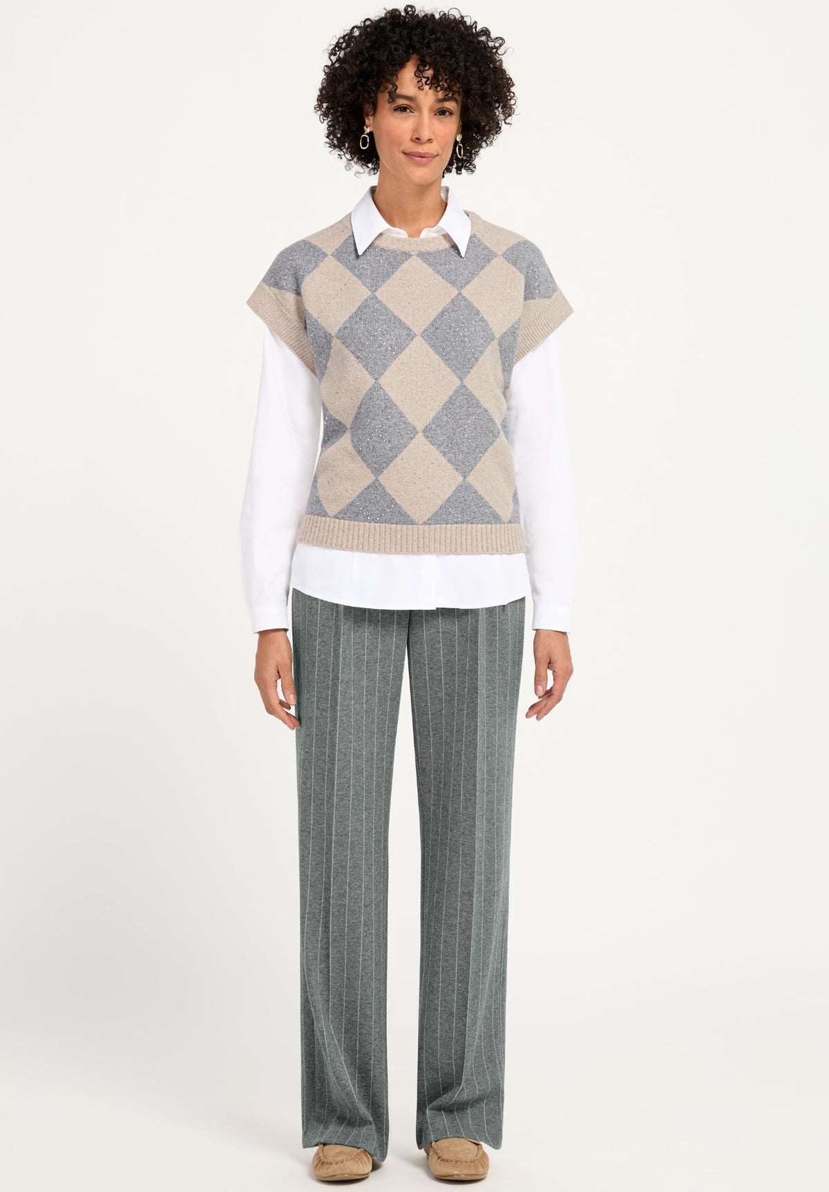Bianca Damen Hosen Grey Mix