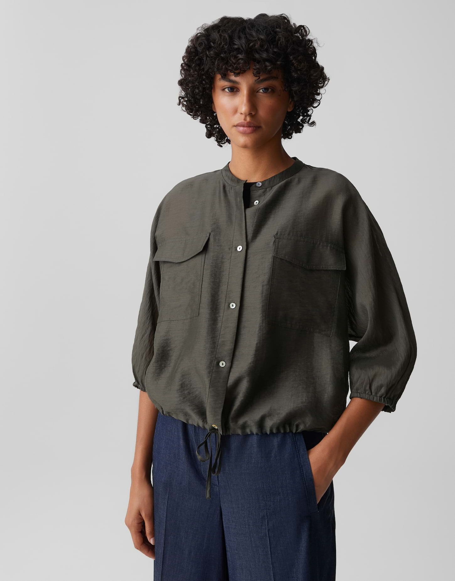 Opus Damen Blusen Deep Green