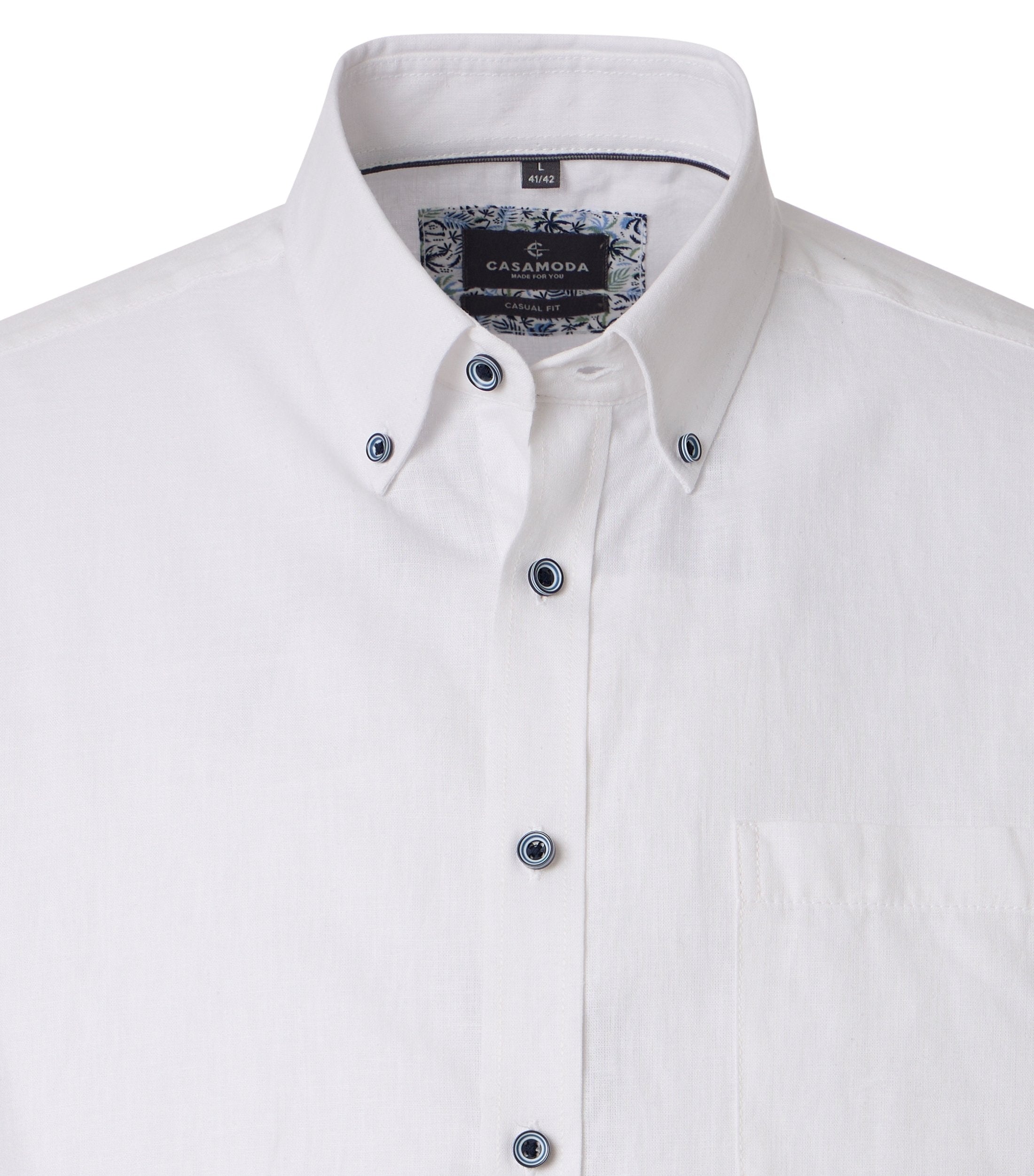 Casa Moda Herren Hemden kurz Weiss