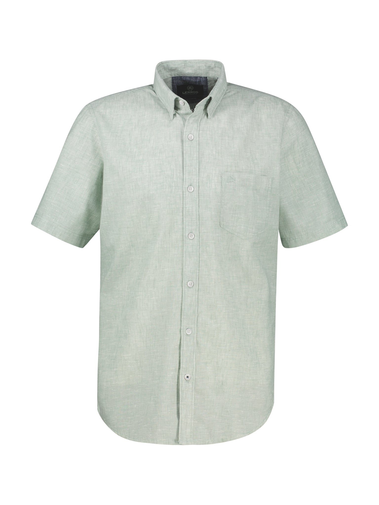 Lerros Herren Hemden kurz Bay Green