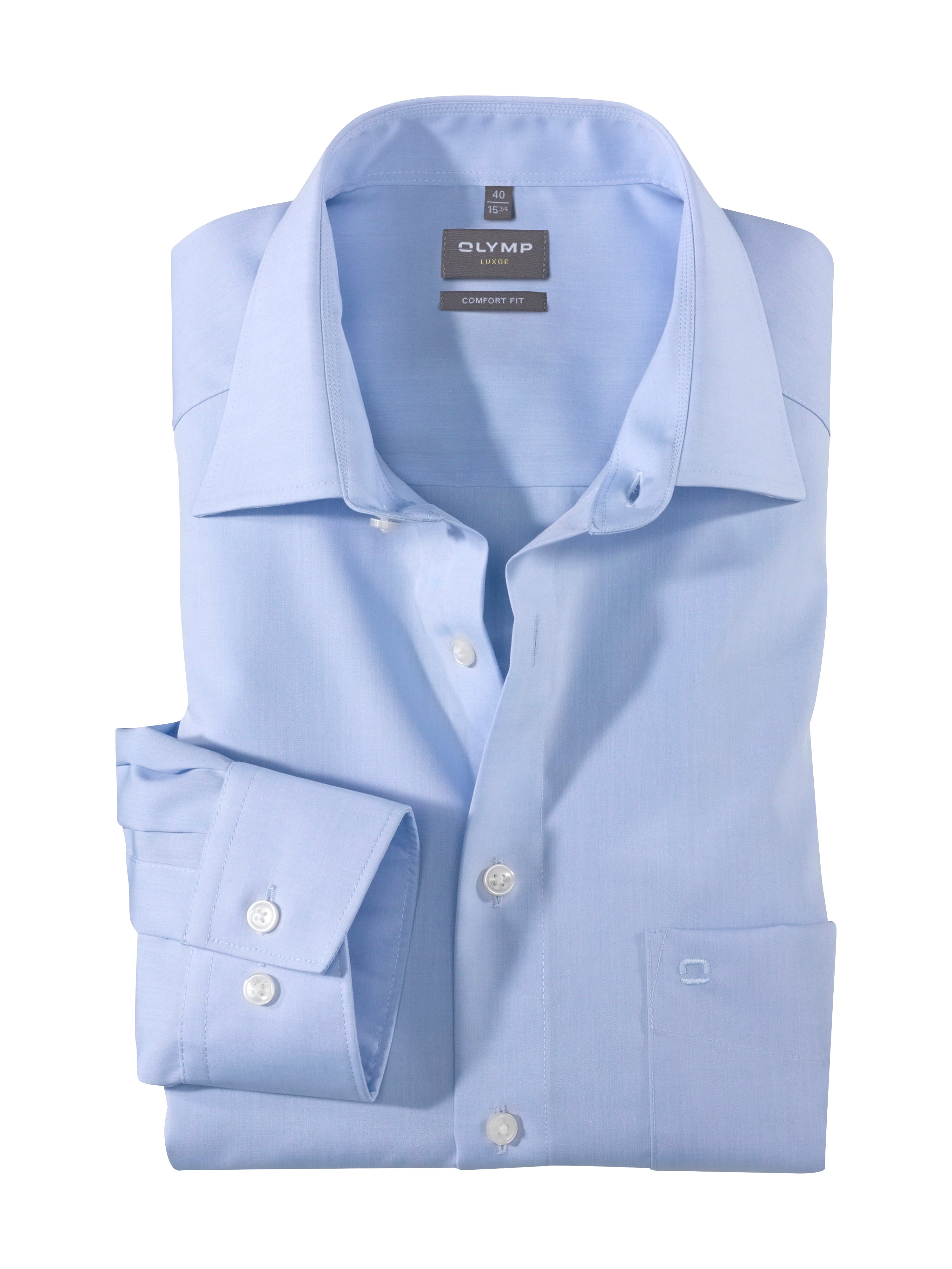 Olymp Herren Hemden lang Bleu