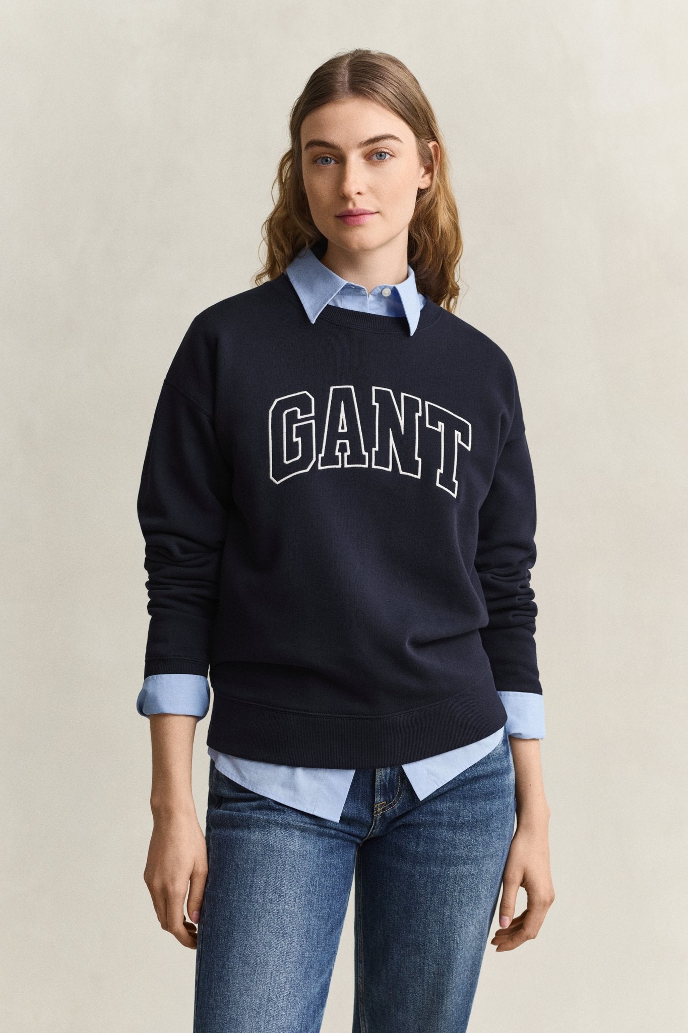 Gant Damen Sweatshirts Evening Blu