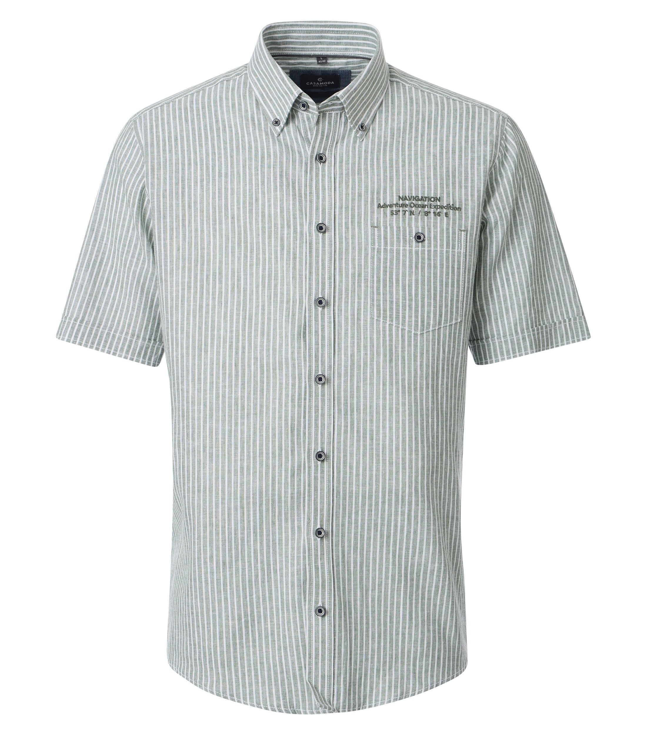 Casa Moda Herren Hemden kurz Gruen