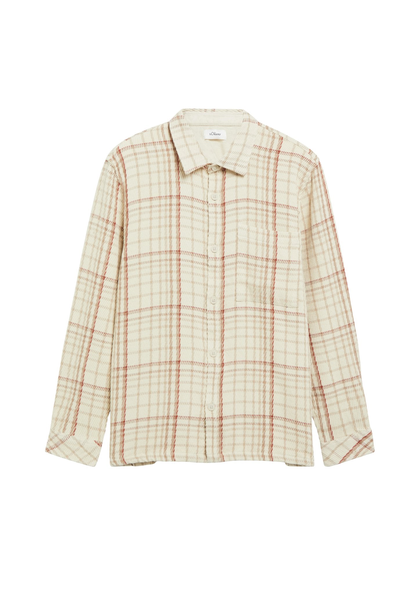 S. Oliver red Herren Hemden lang N Grey/Black
