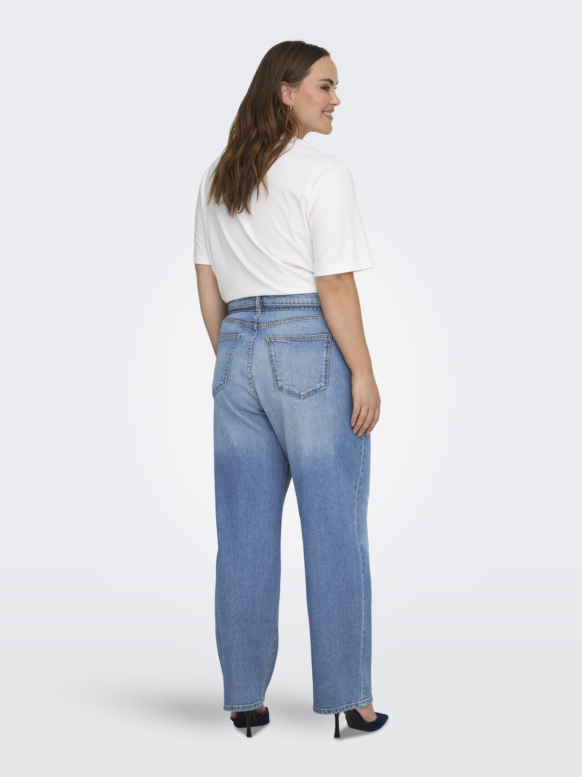 Only Carmakoma Damen Jeans Medium Blue Den