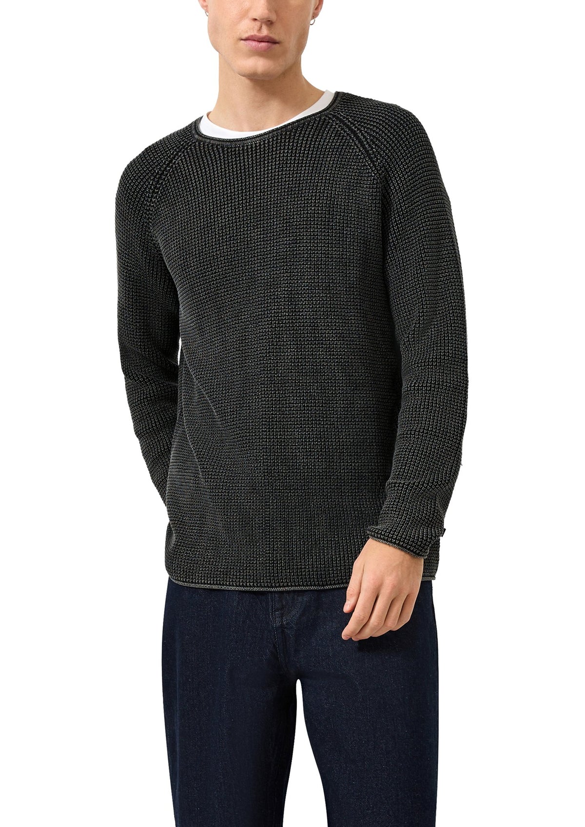 QS by S.Oliver Herren Pullover Grey/Black