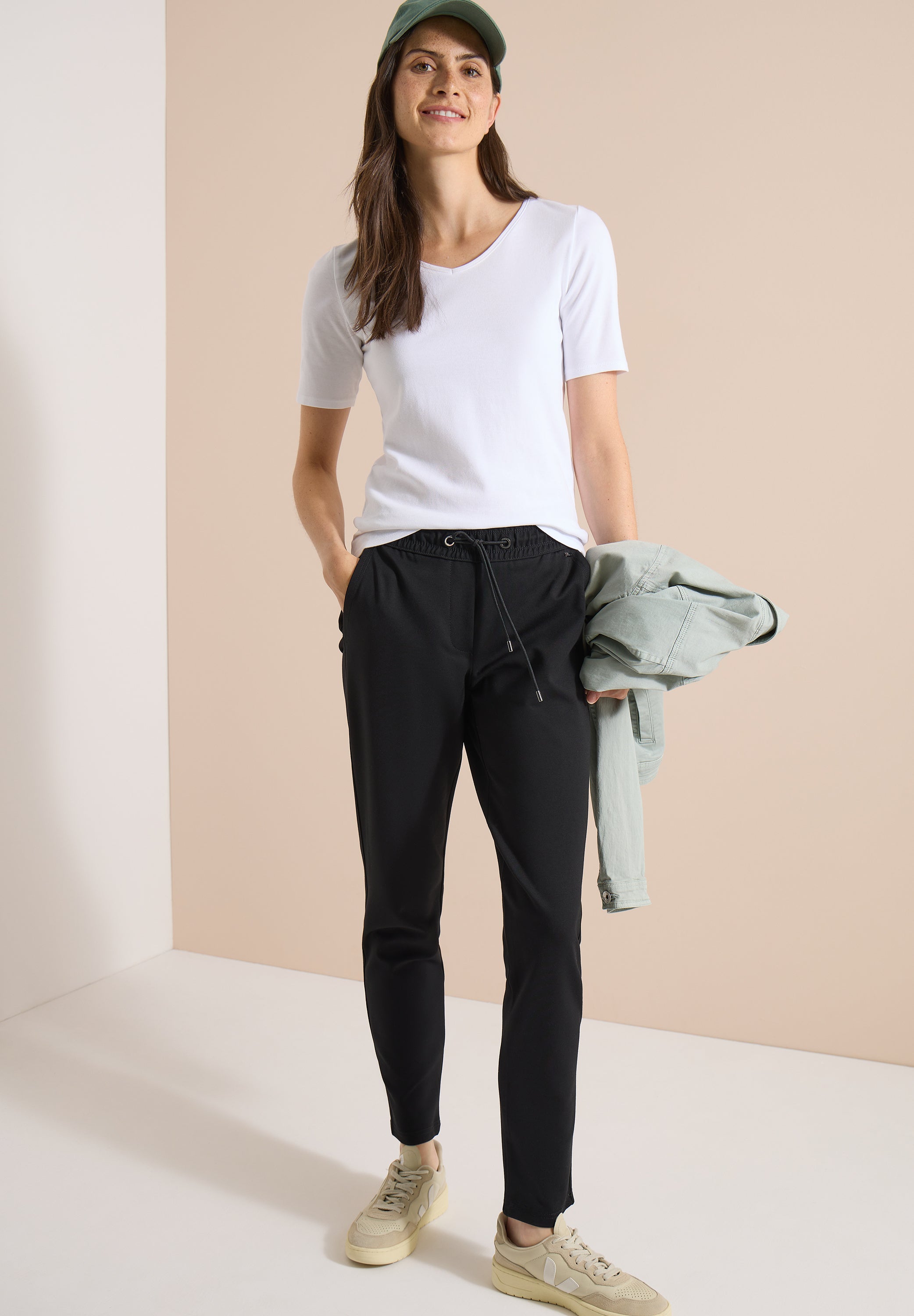 Cecil Damen Hosen Black