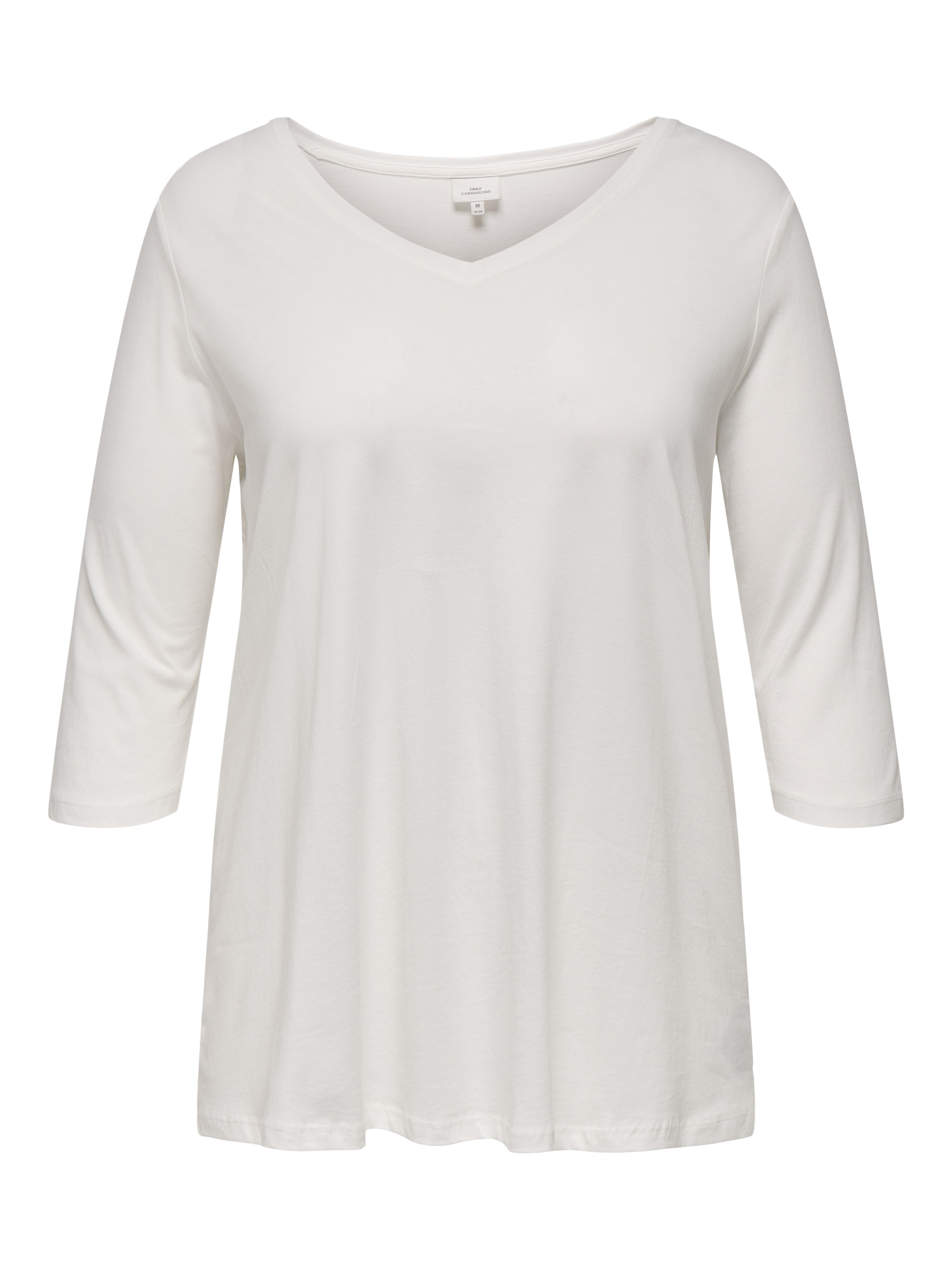 Only Carmakoma Damen T-Shirts Cloud Dancer