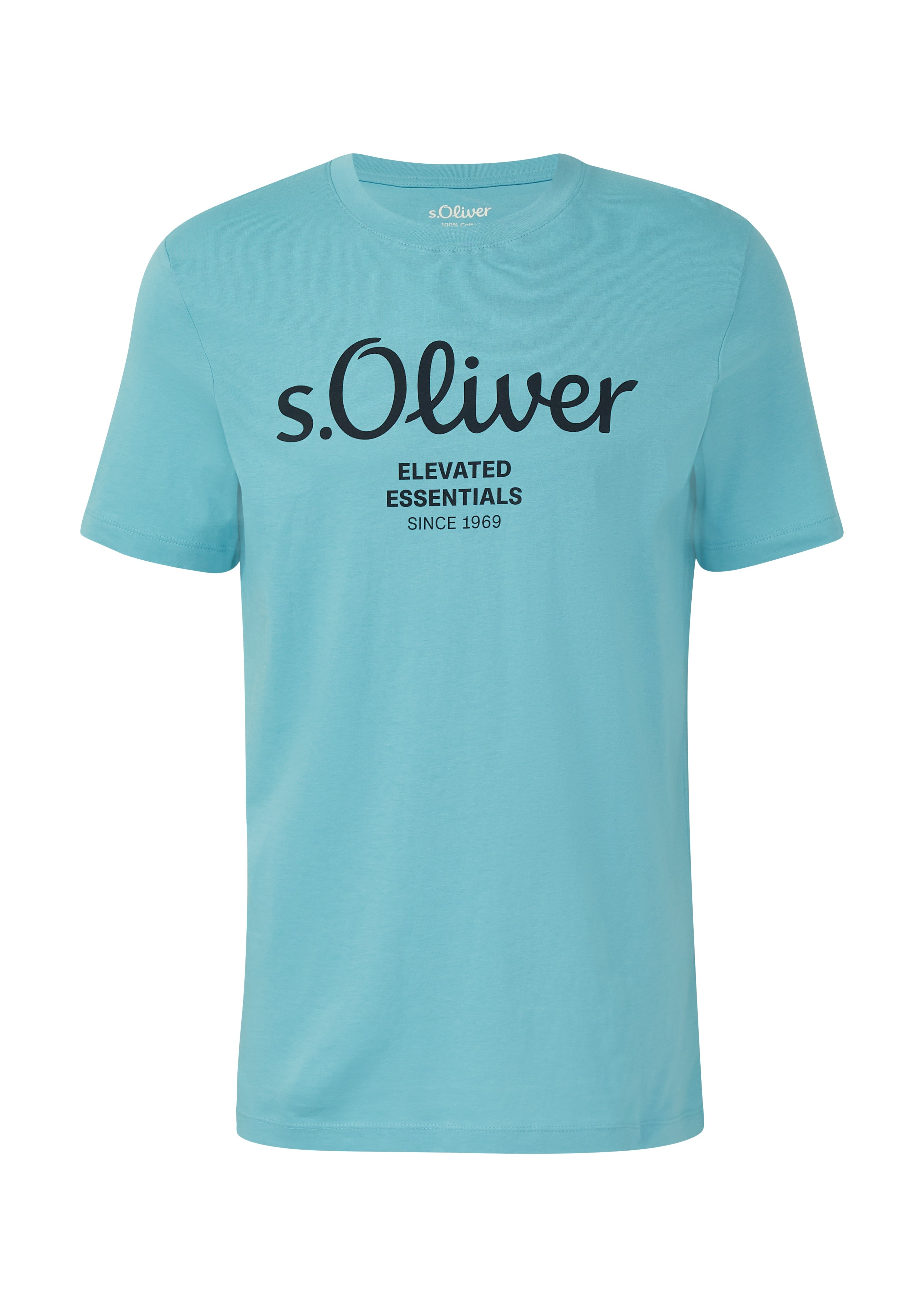 S. Oliver red Herren T-Shirts kurz Blue Green