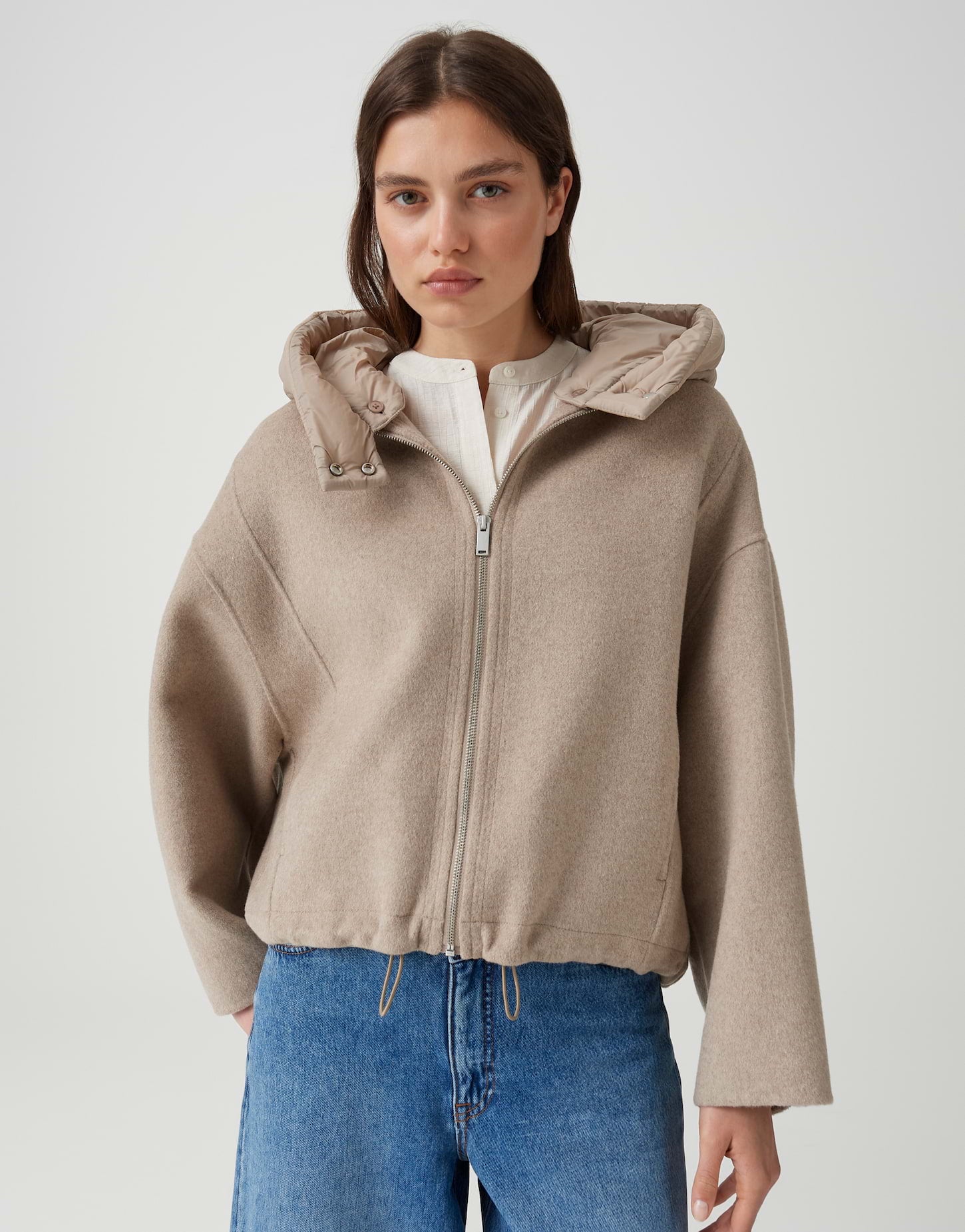 Opus Damen Jacken Dusty Beige