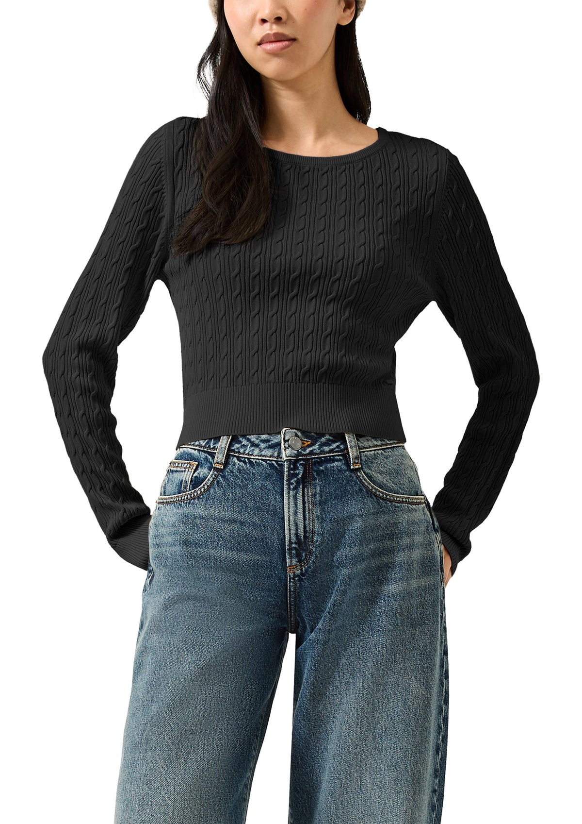QS by S.Oliver Damen Pullover Grey/Black