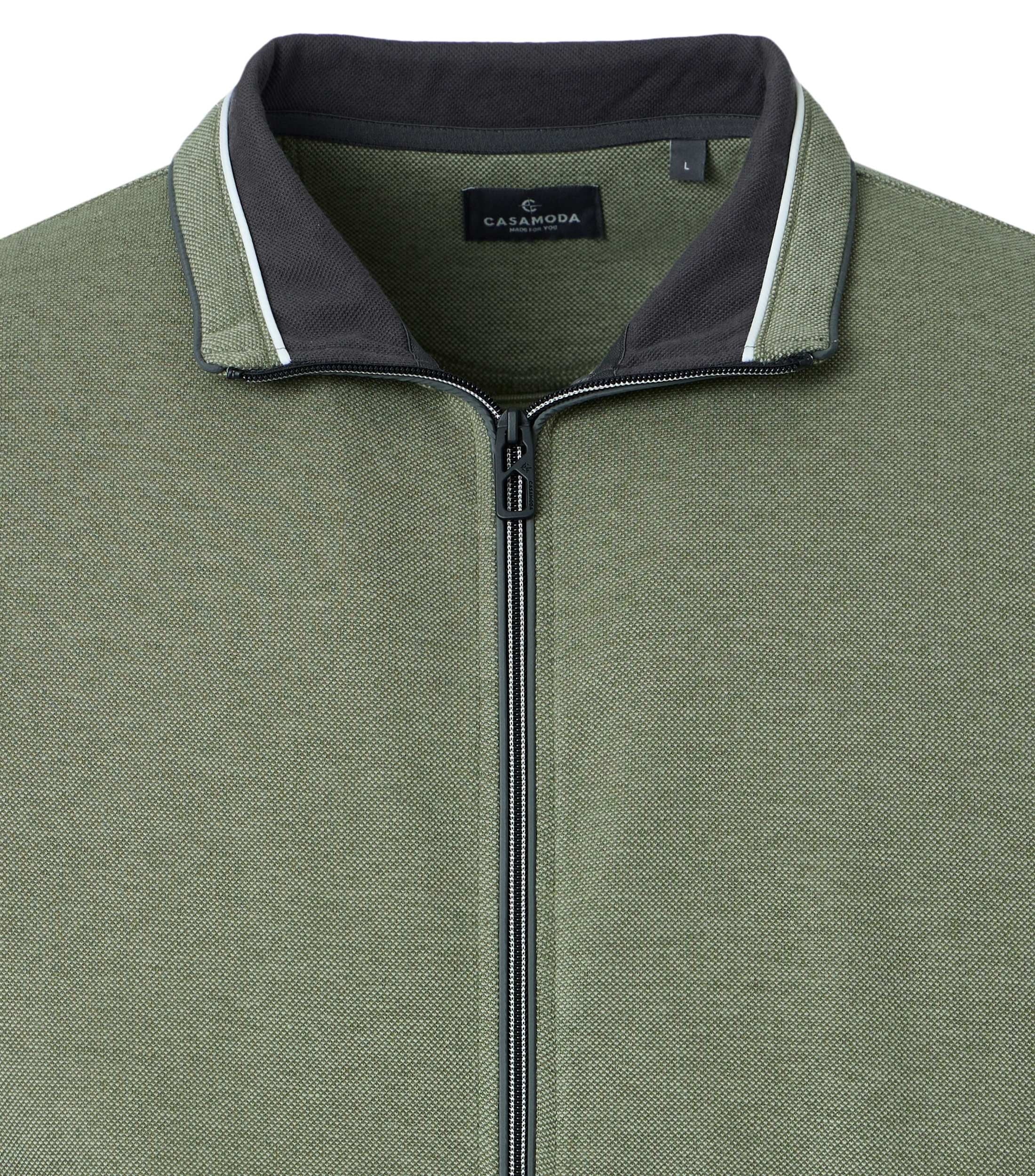 Casa Moda Herren Sweatjacken Gruen
