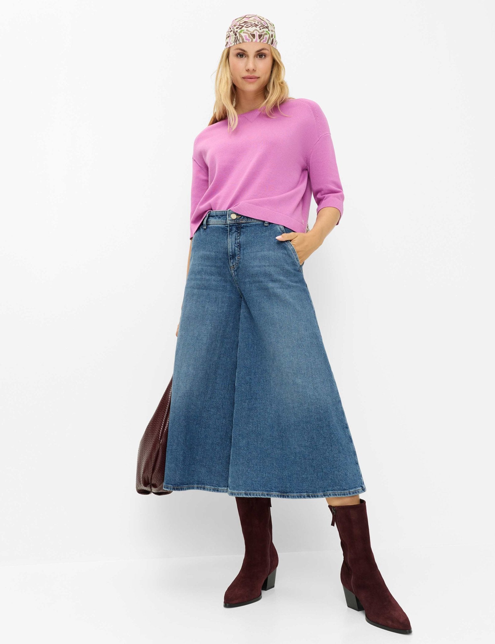 Brax Damen Jeans Used Light Blue