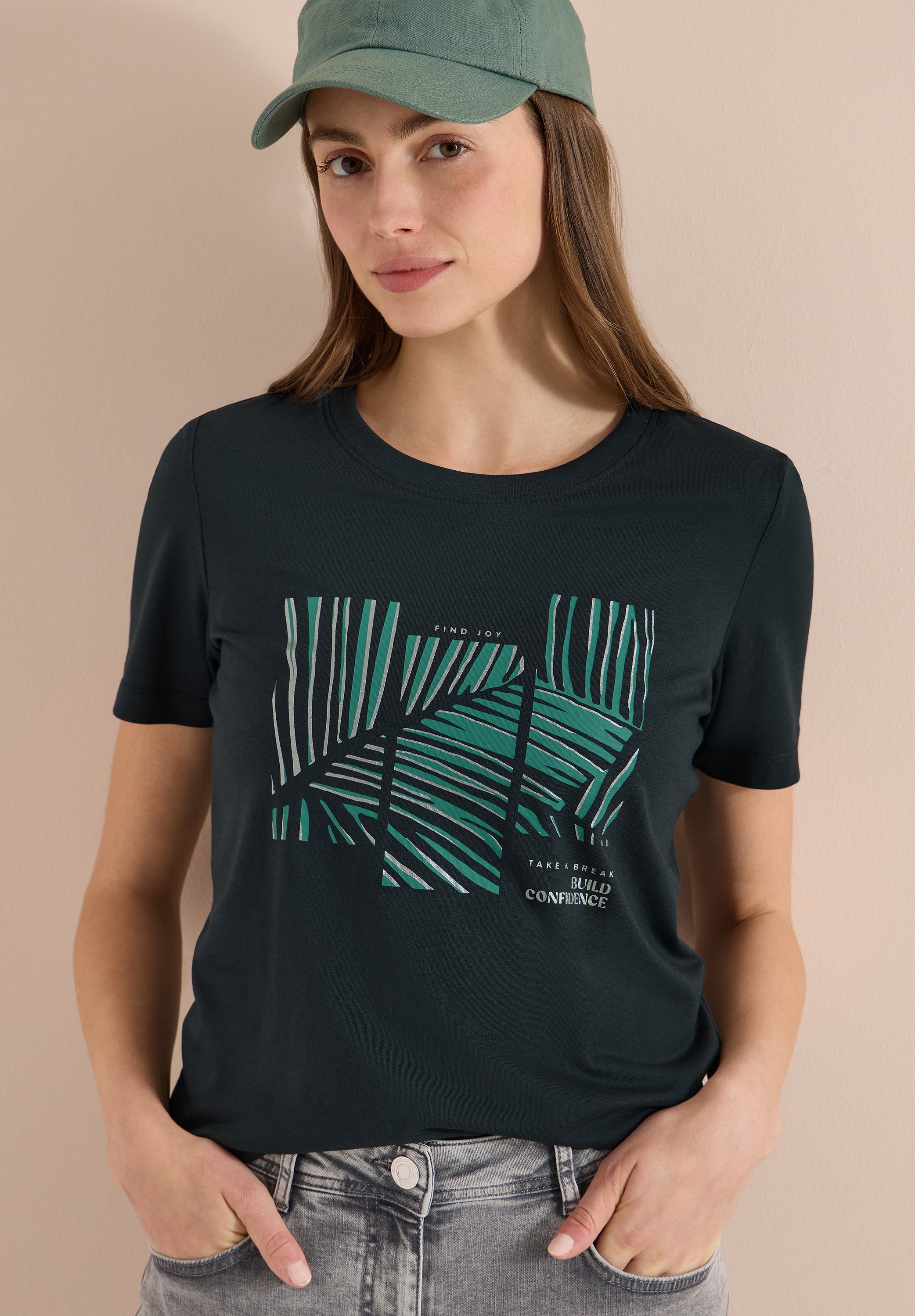 Cecil Damen T-Shirts Palm Bree