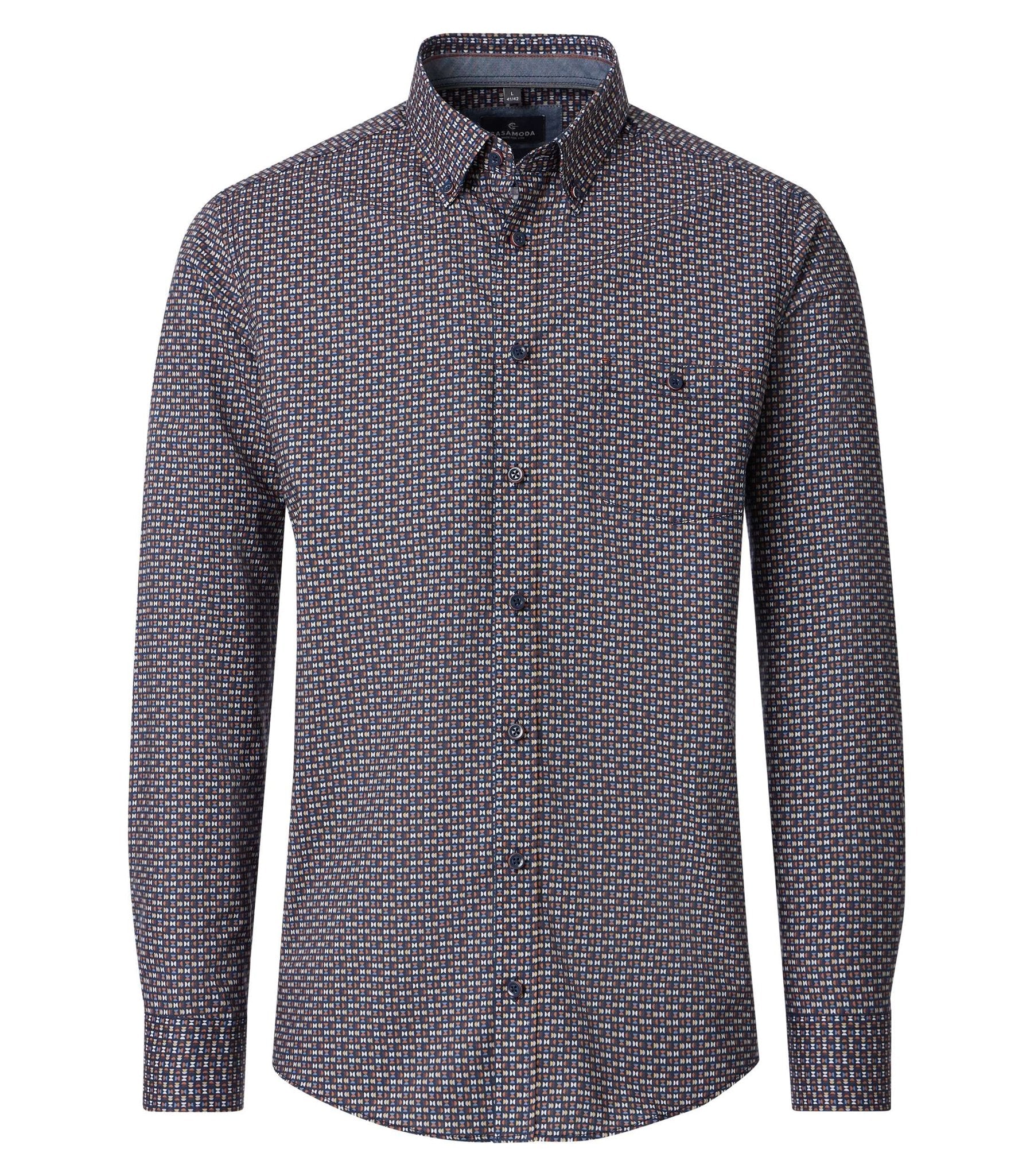 Casa Moda Herren Hemden Braun
