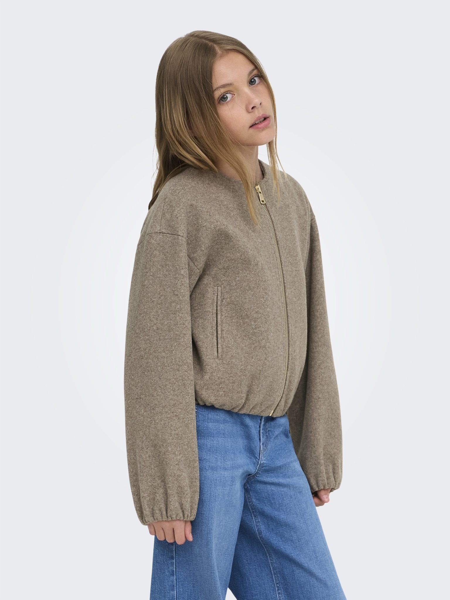 Only Mädchen Jacken Taupe Gray/Mela
