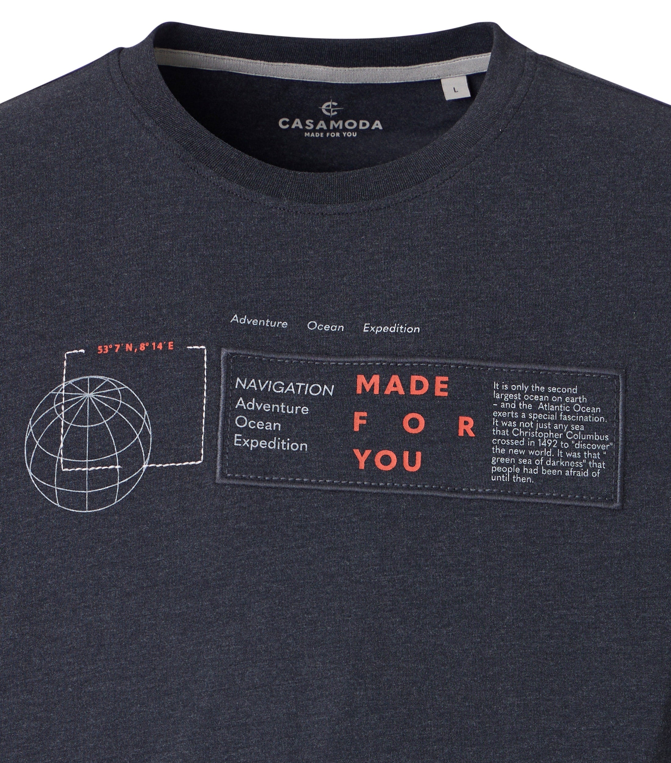 Casa Moda Herren T-Shirts kurz Blau