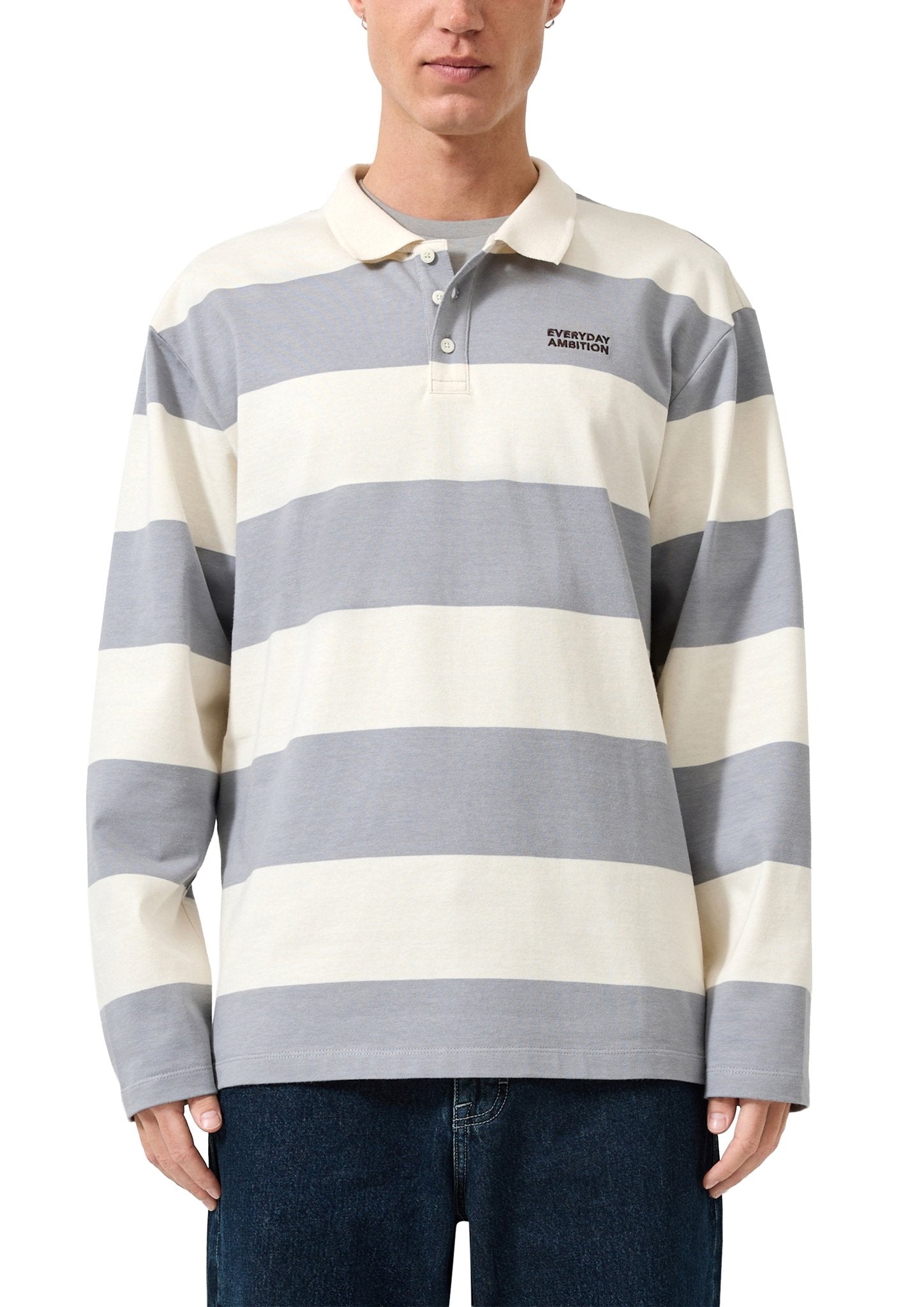 QS by S.Oliver Herren Polo-Shirts G Grey/Black