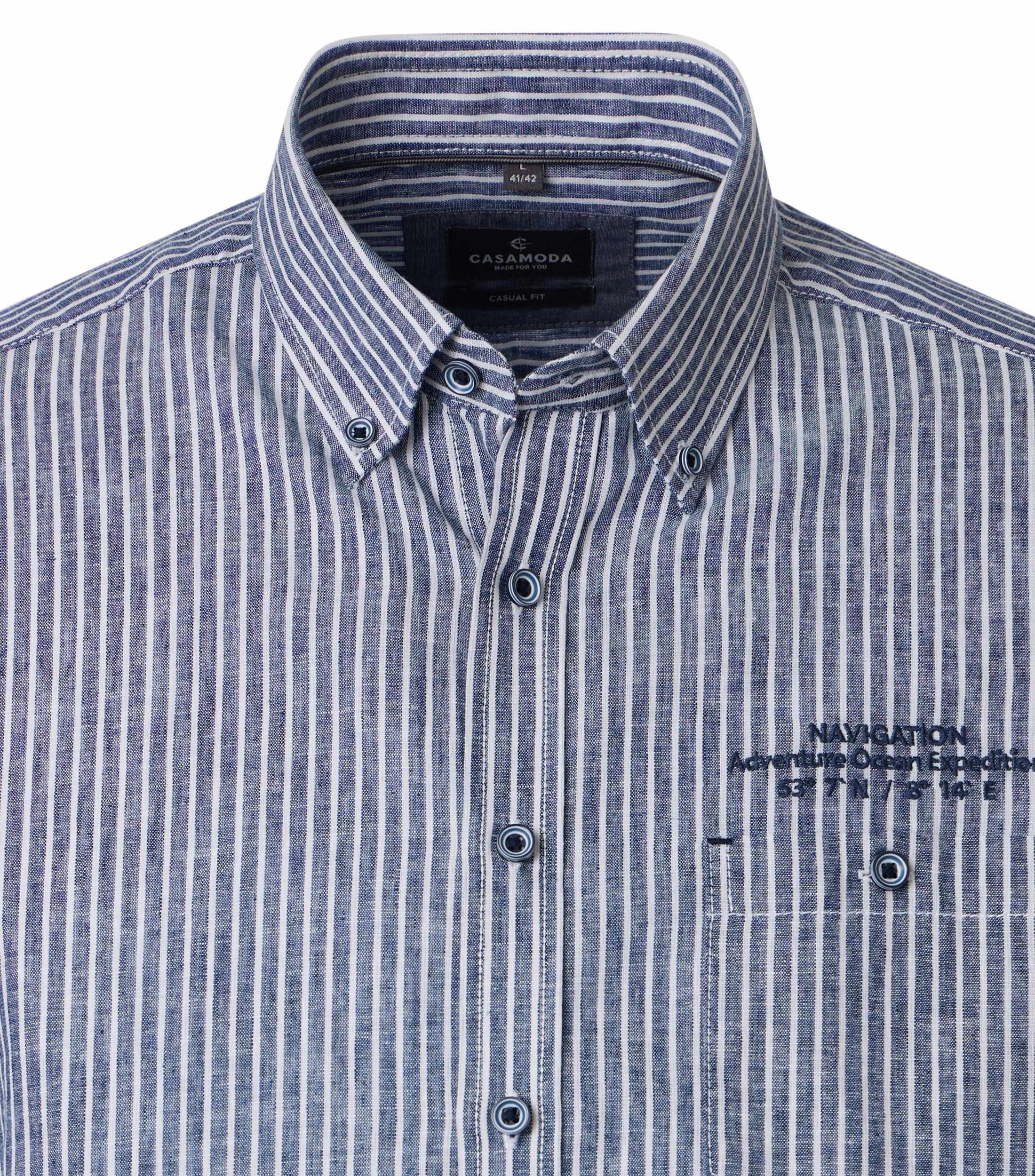 Casa Moda Herren Hemden kurz Blau