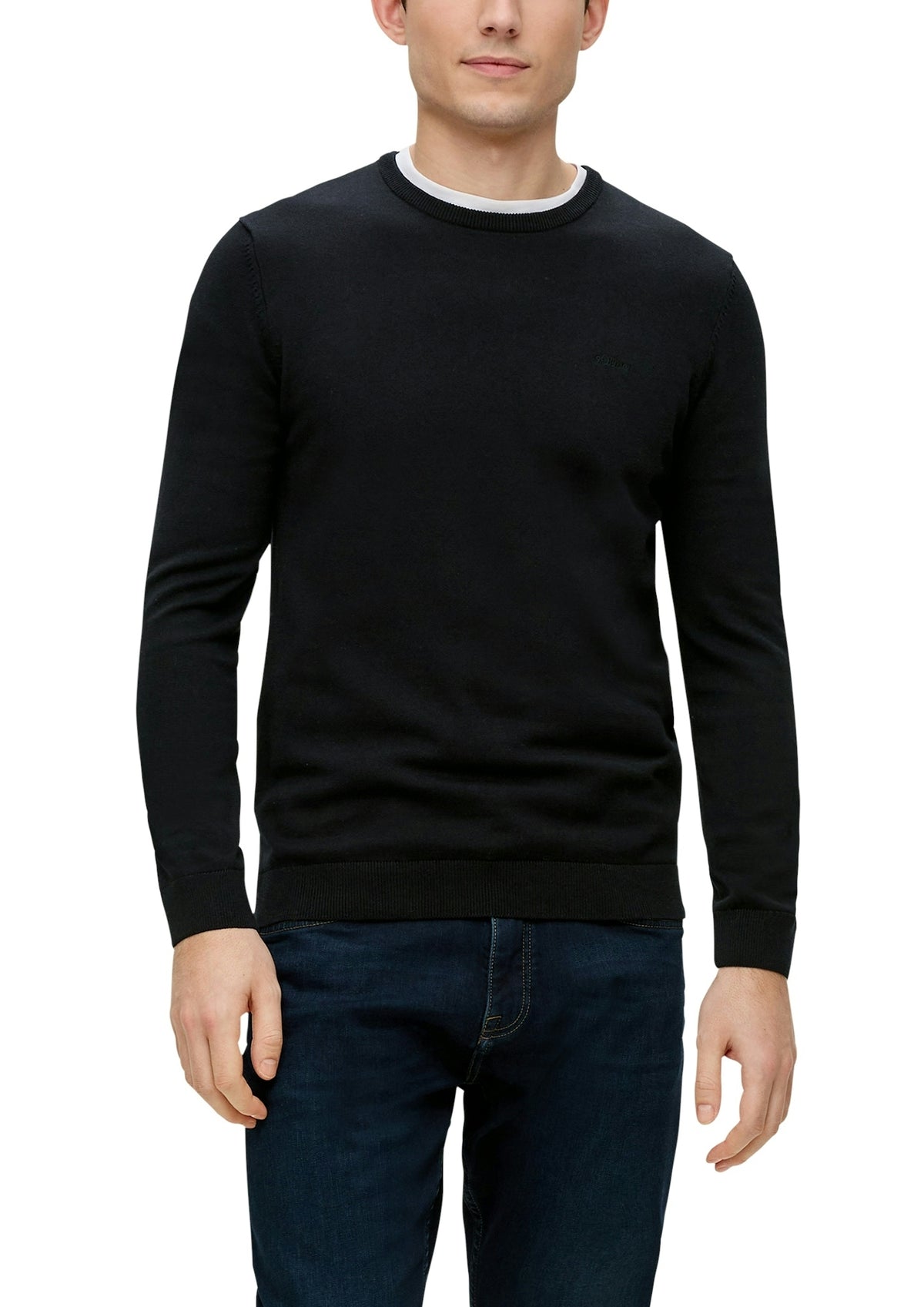 S. Oliver red Herren Pullover Grey/Black