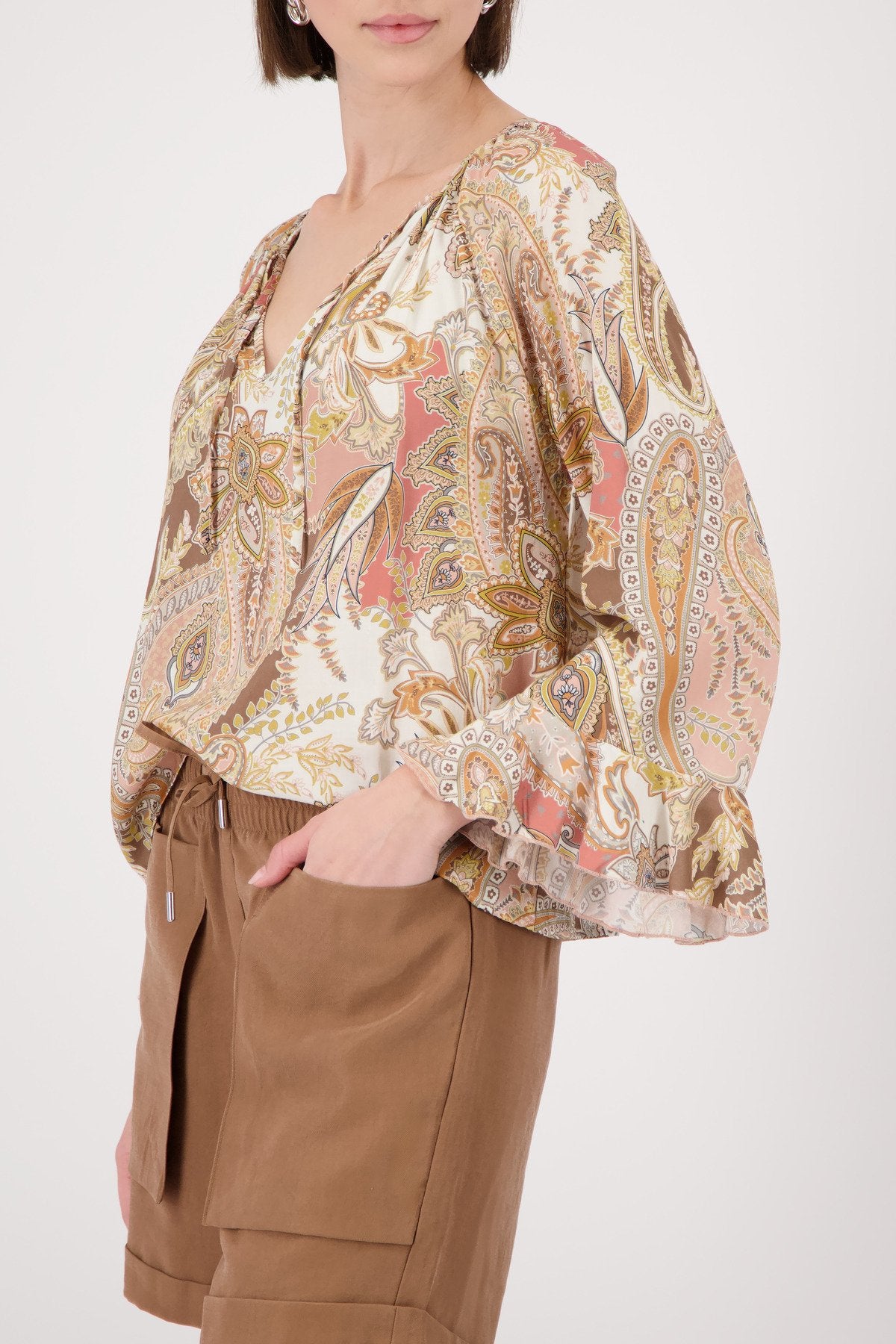 Monari Damen Blusen Mocca Gemus