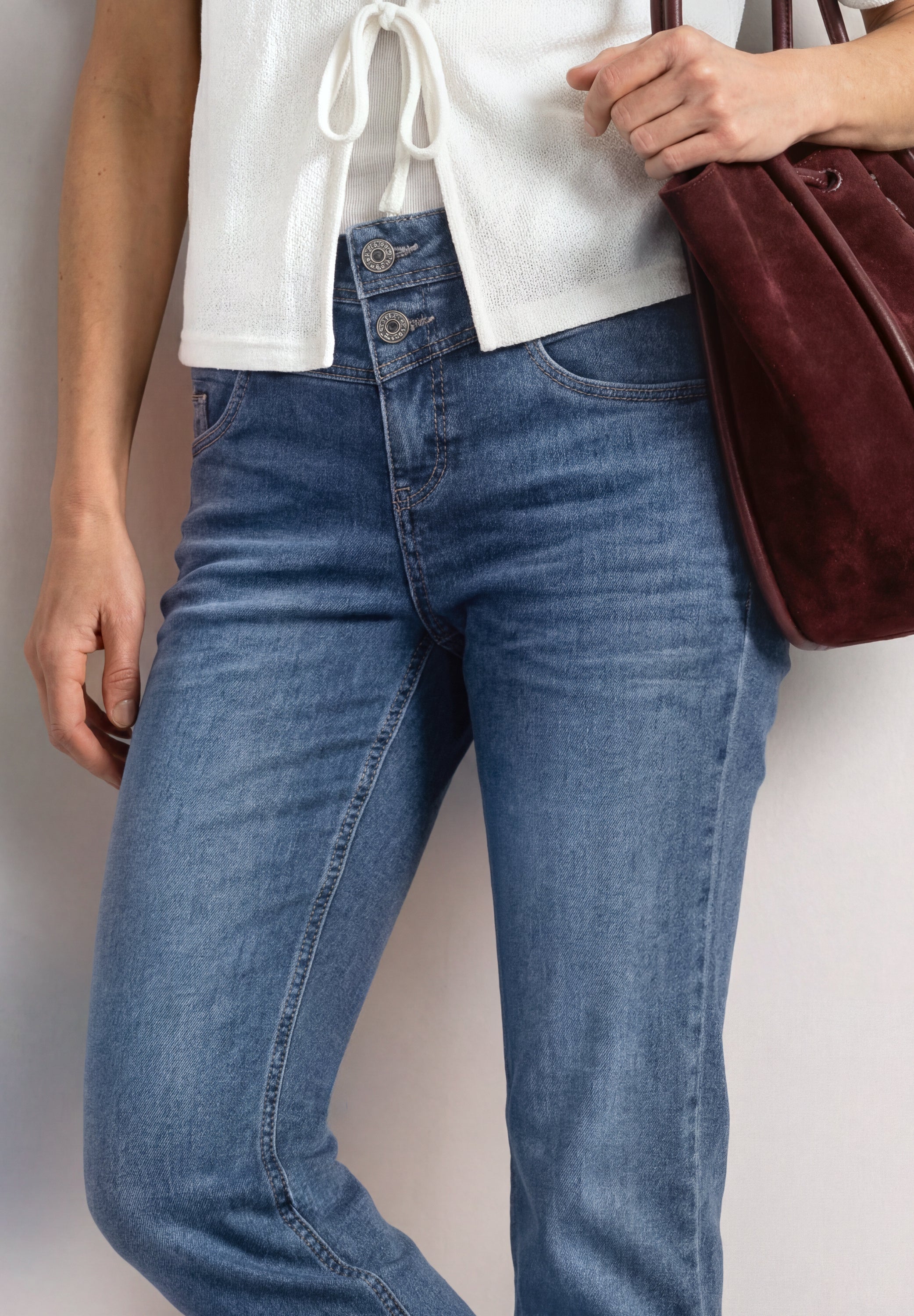 Street One Damen Hosen Mid Blue