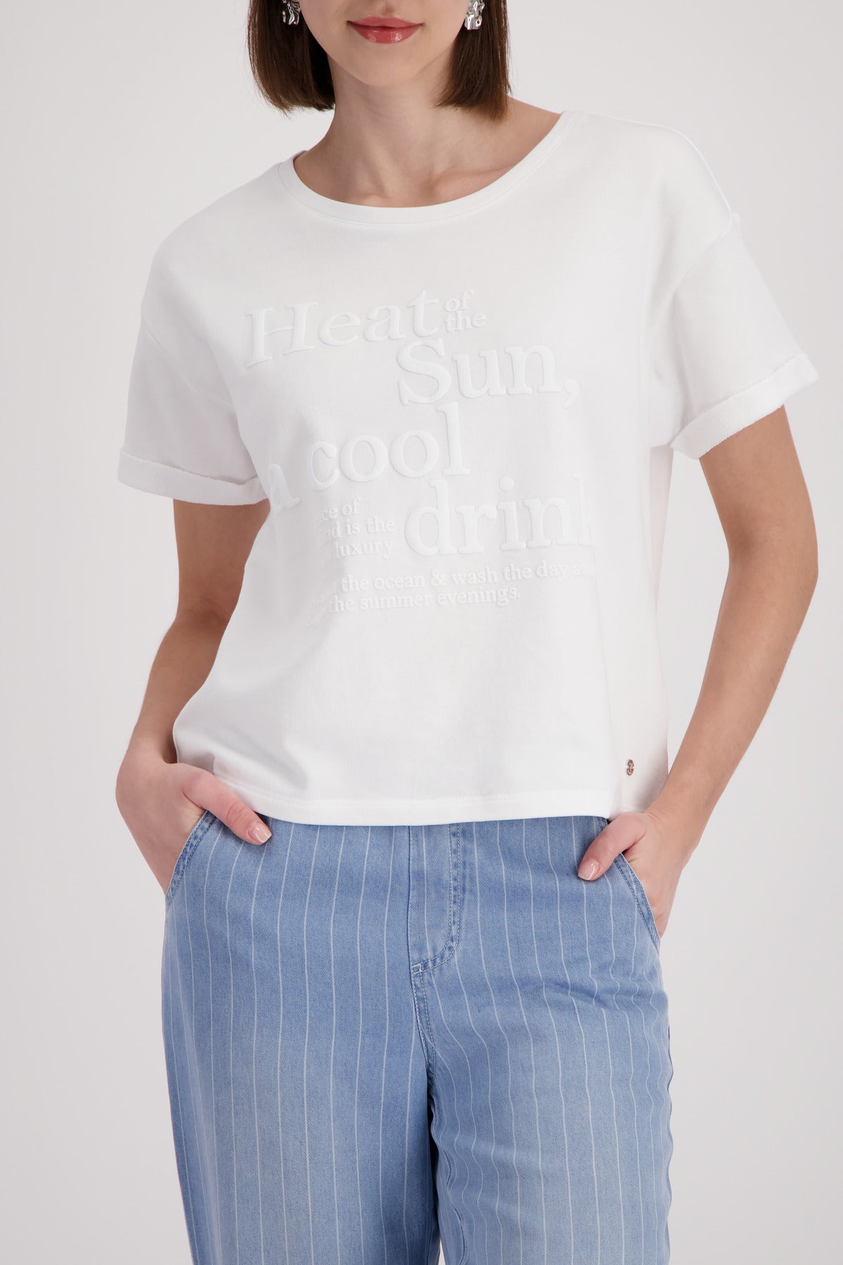 Monari Damen T-Shirts Cream