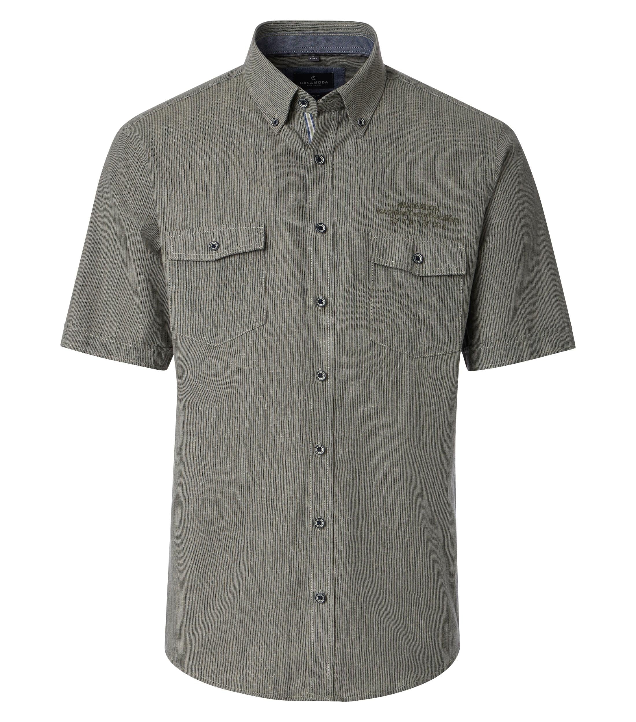 Casa Moda Herren Hemden kurz Gruen
