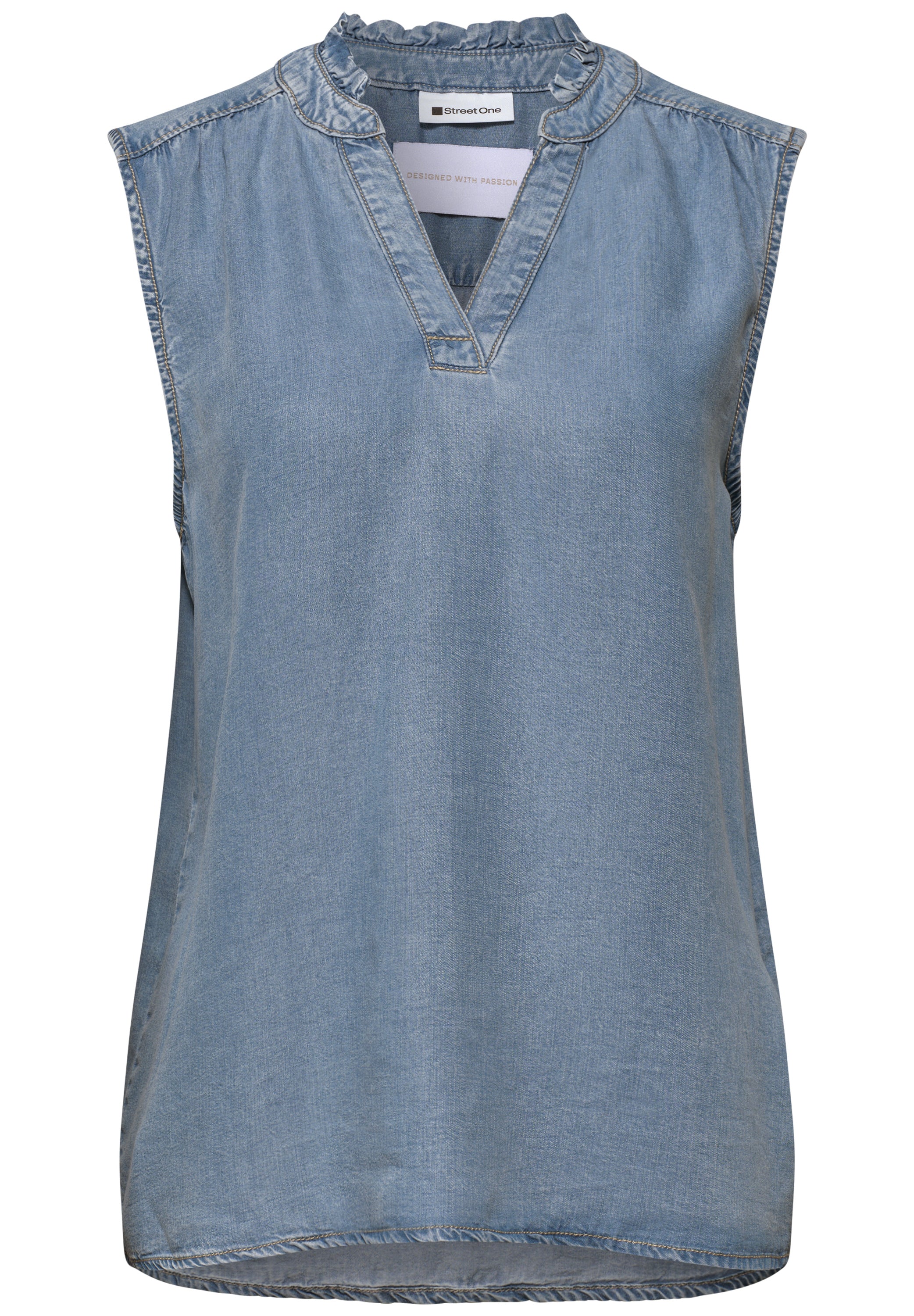 Street One Damen Blusen Light Blu