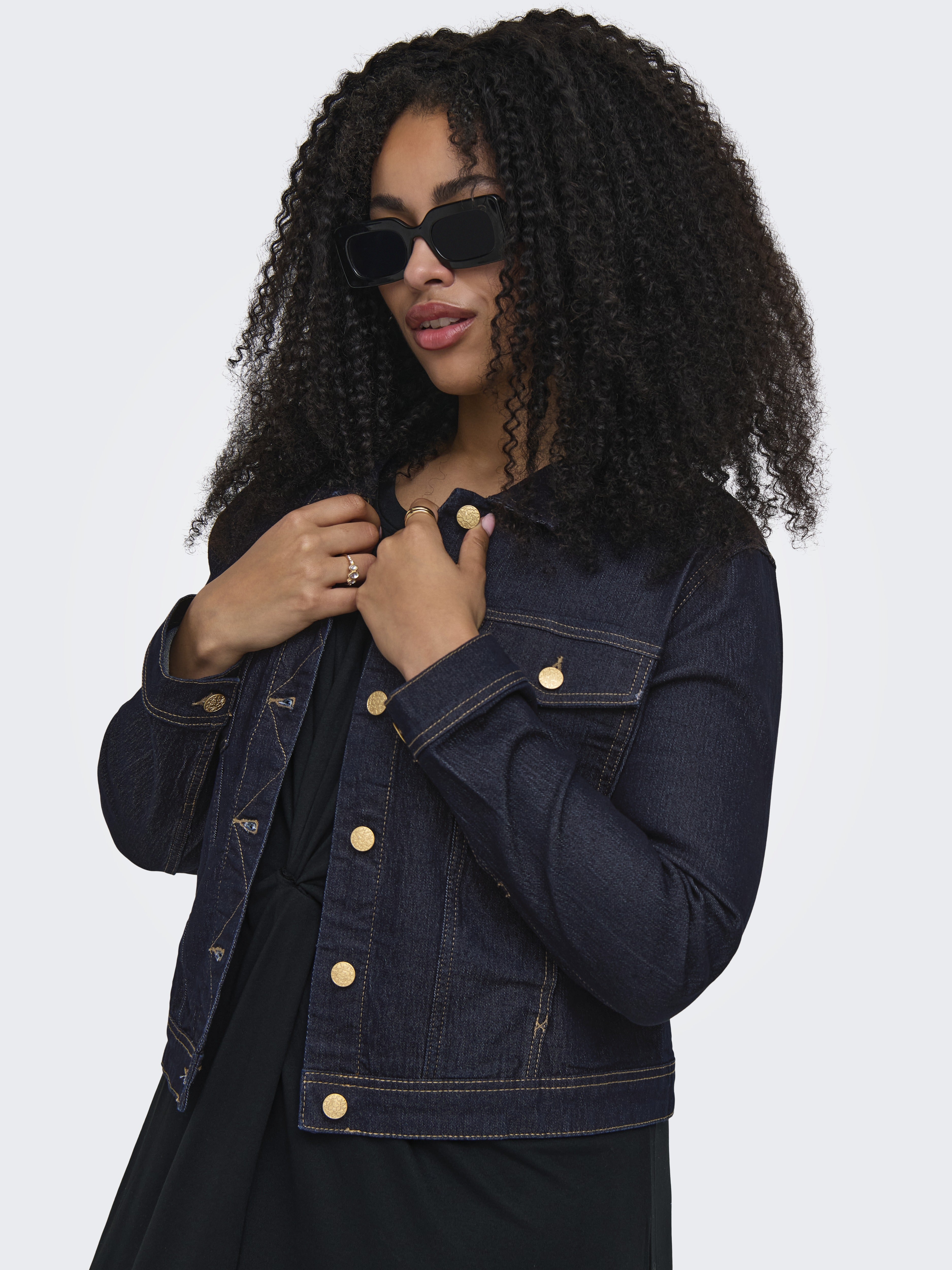 Only Caramkoma Damen Jacken Dark Blue Denim