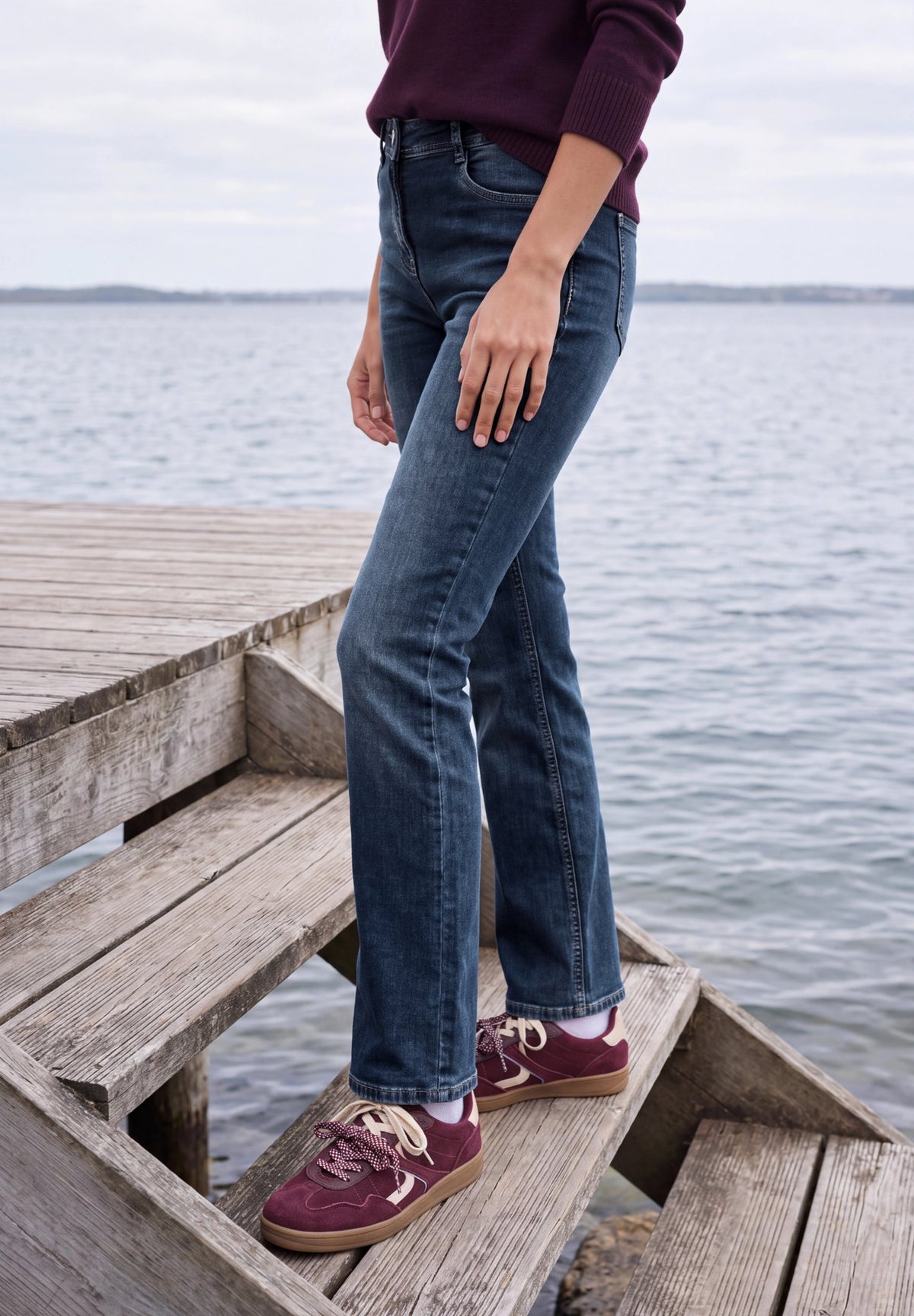 Cecil Damen Hosen Mid Blue