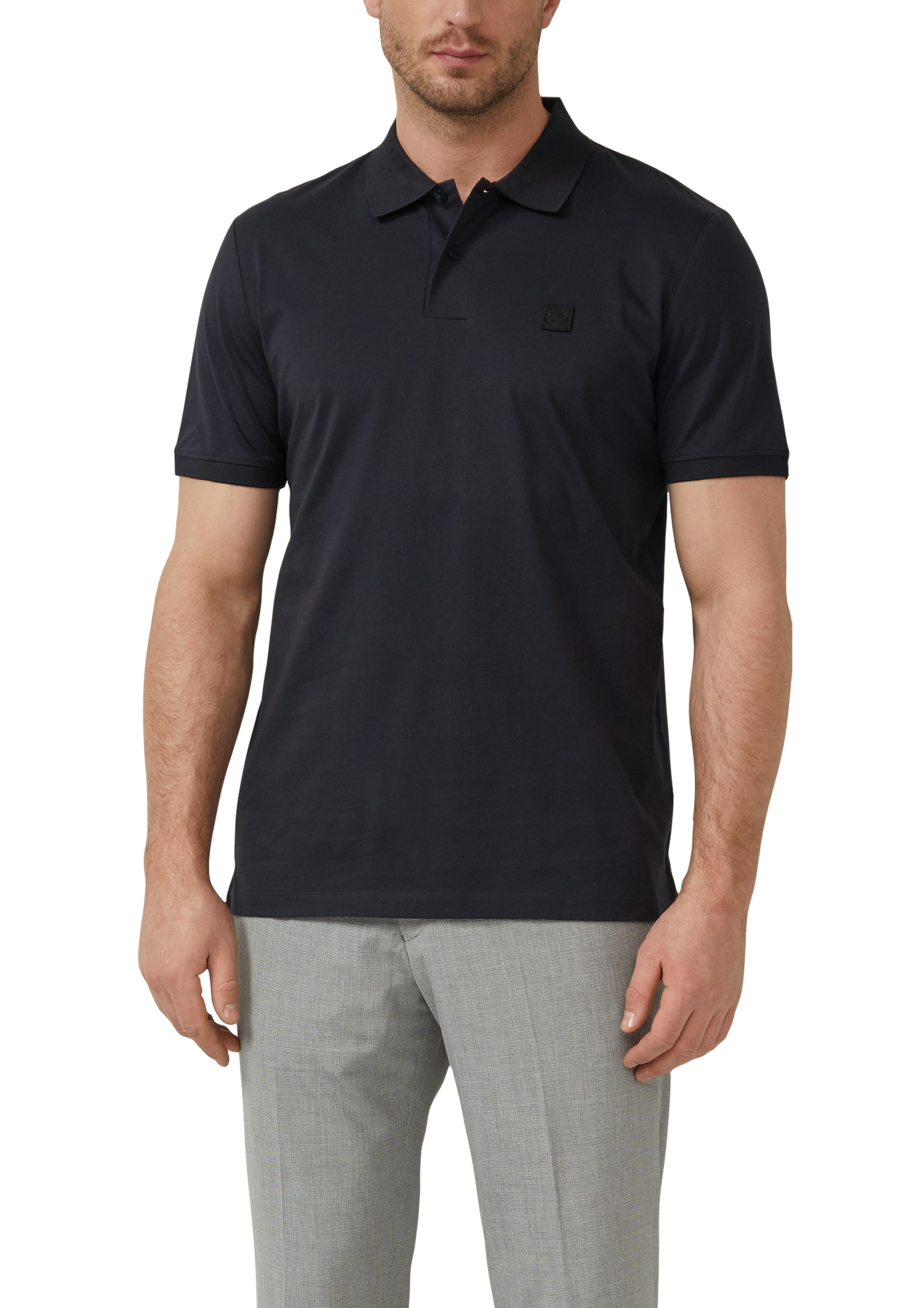 S. Oliver black Herren Polo-Shirts Blue
