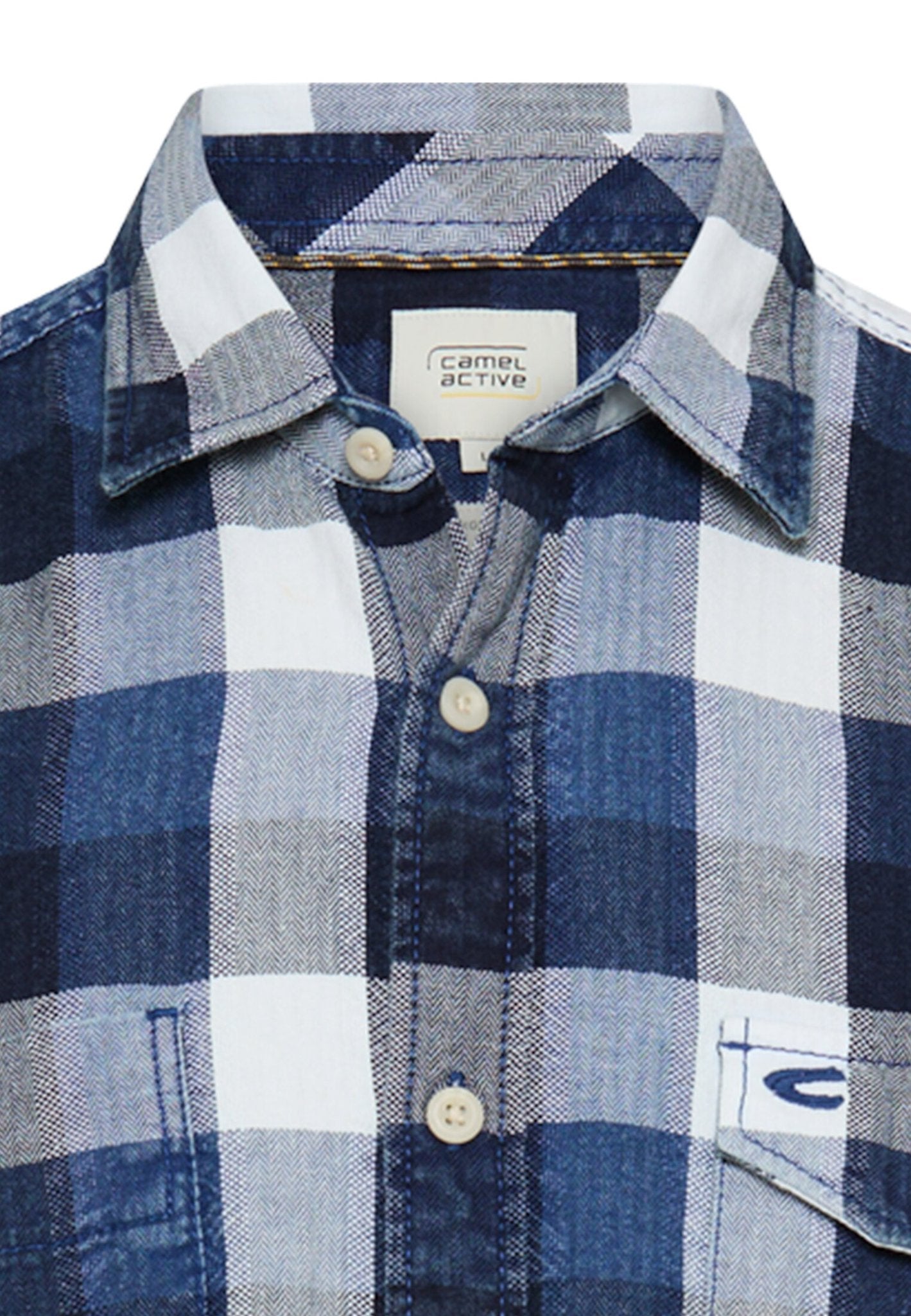 Camel active Herren Hemden kurz Indigo Blue