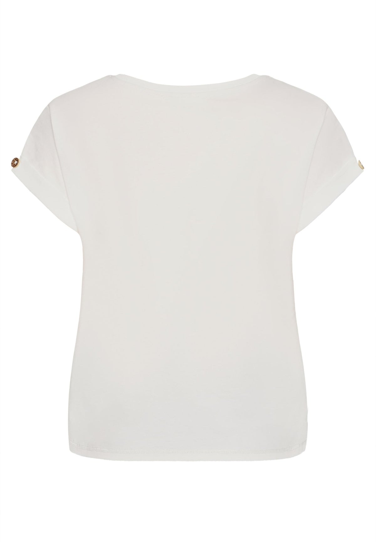 Cartoon Damen T-Shirts Patch Cream/Bei