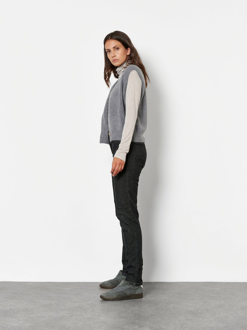 Toni Dress Damen Jeans Dark Grey