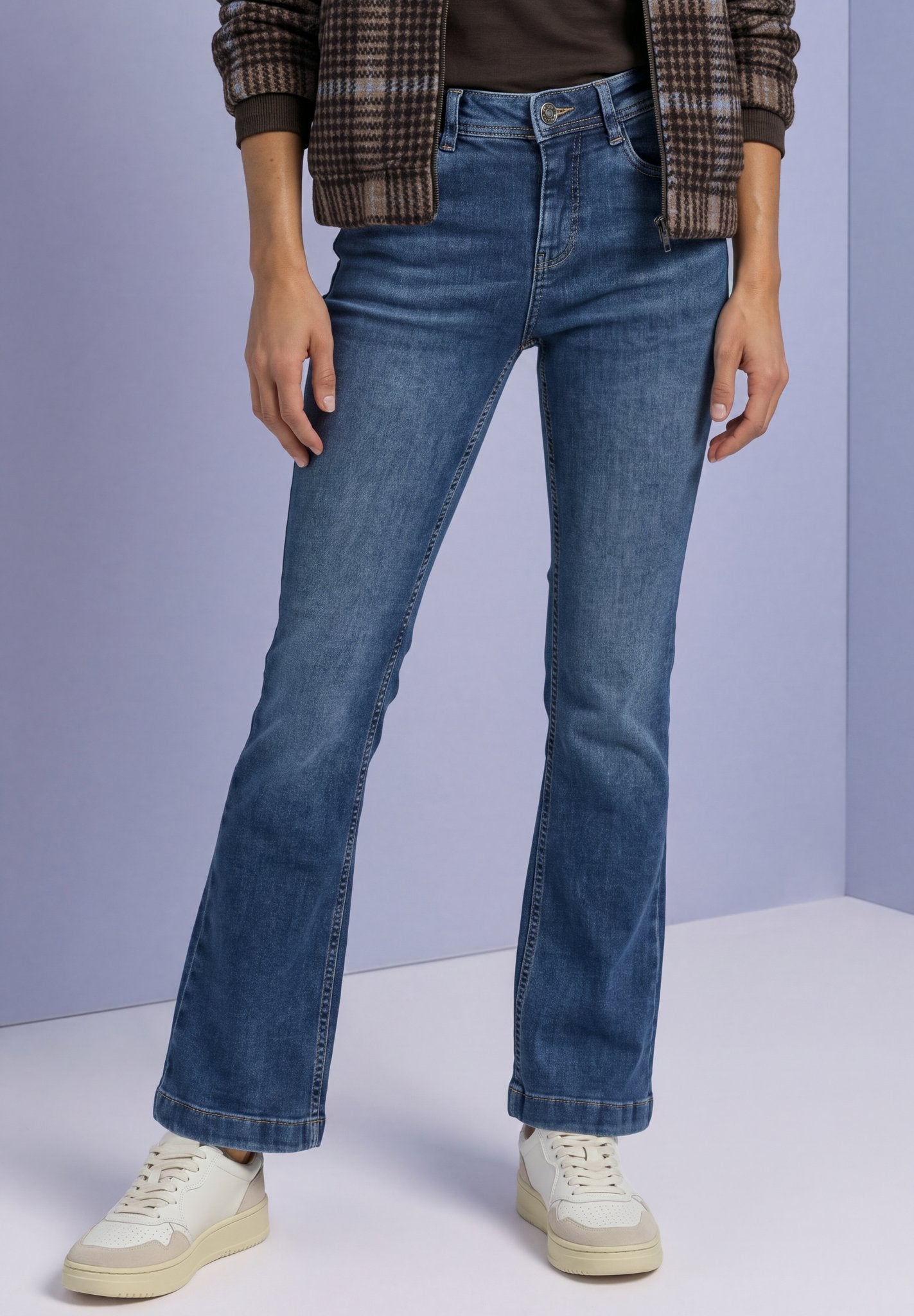 Street One Damen Hosen Medium Bl