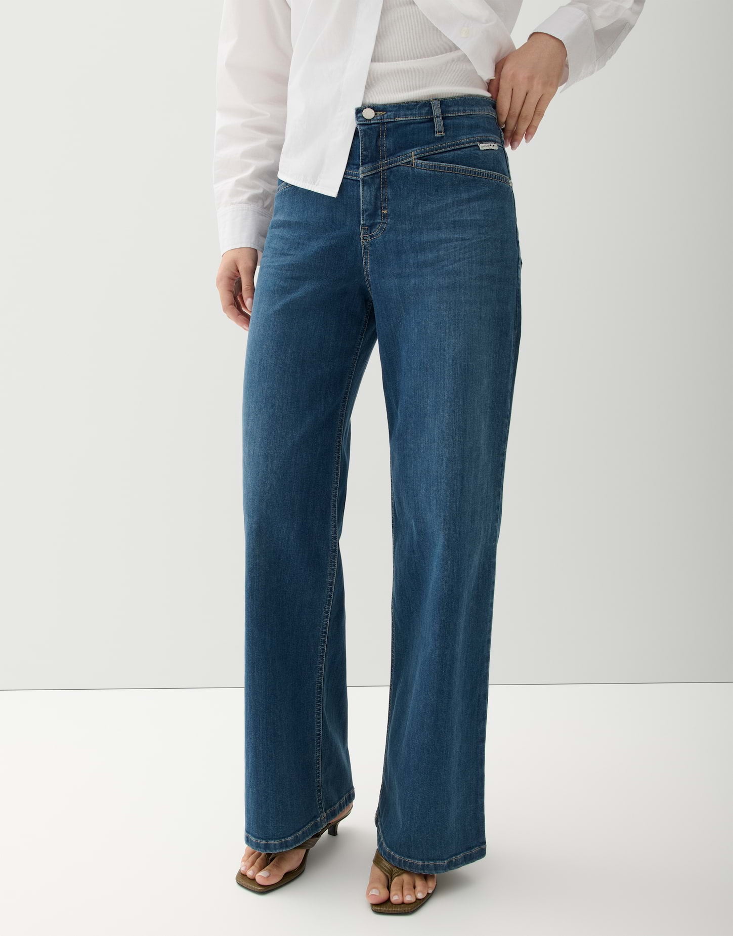 Opus Pants Damen Jeans Dark Blue