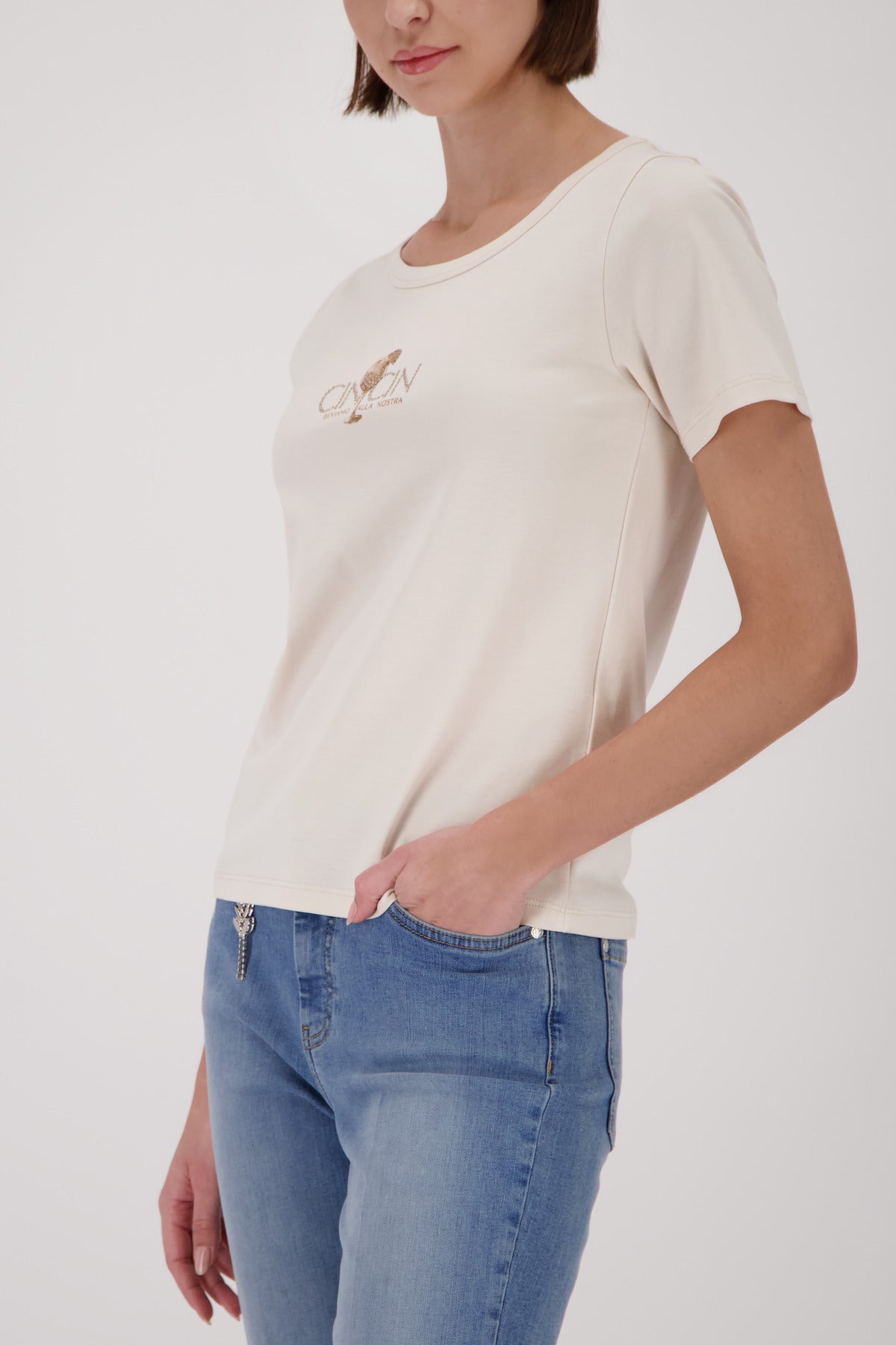 Monari Damen T-Shirts Champagne B