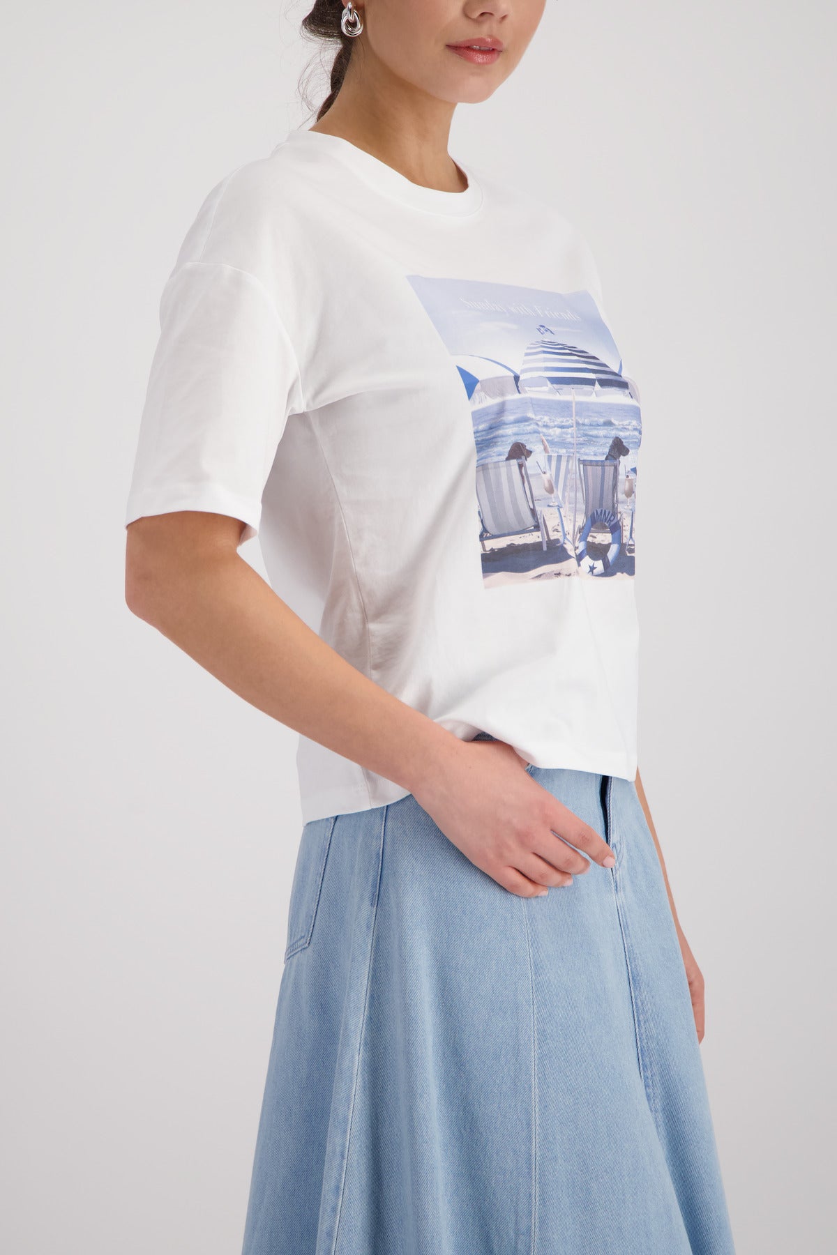 Monari Damen T-Shirts Cream