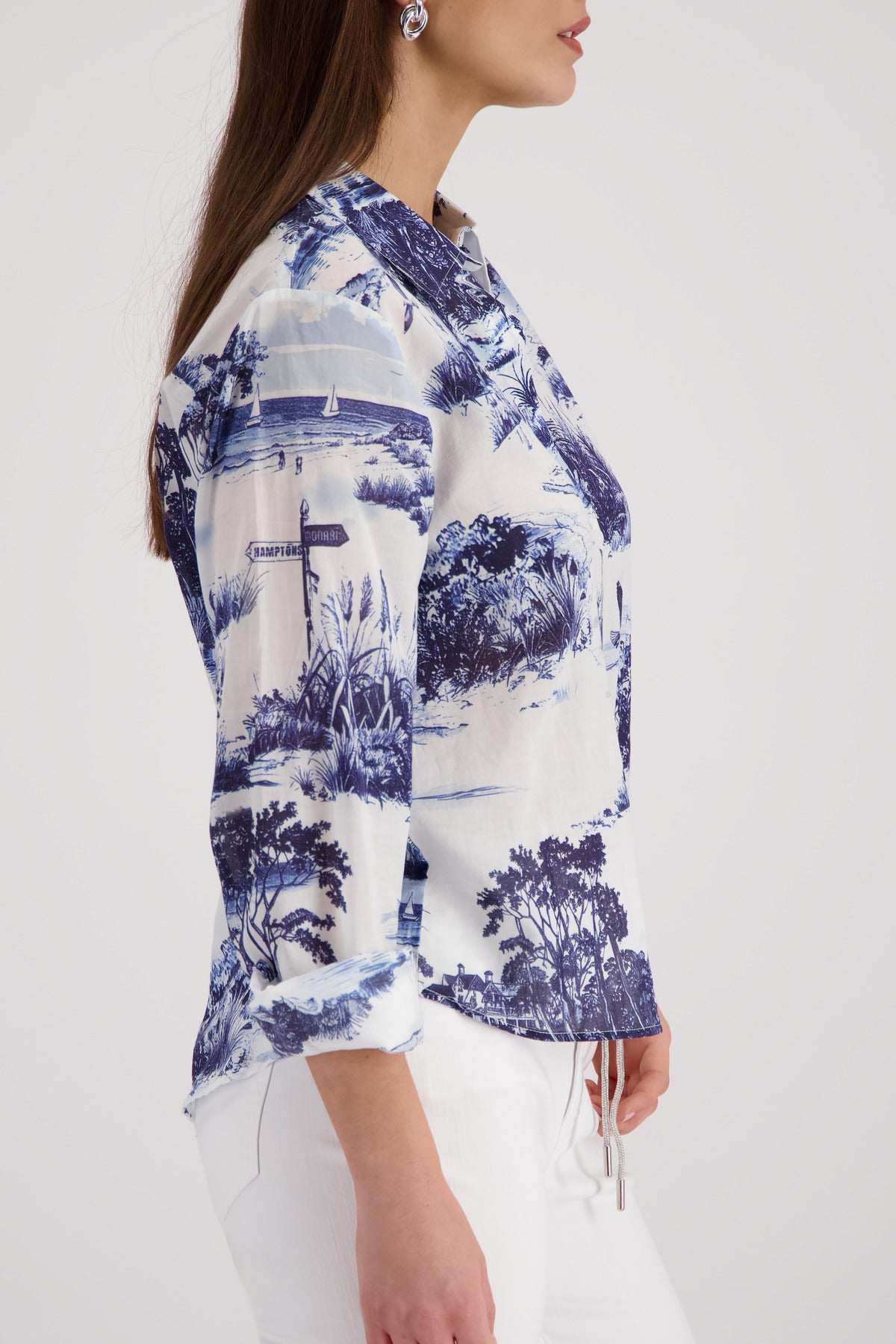Monari Damen Blusen Marine Gemu