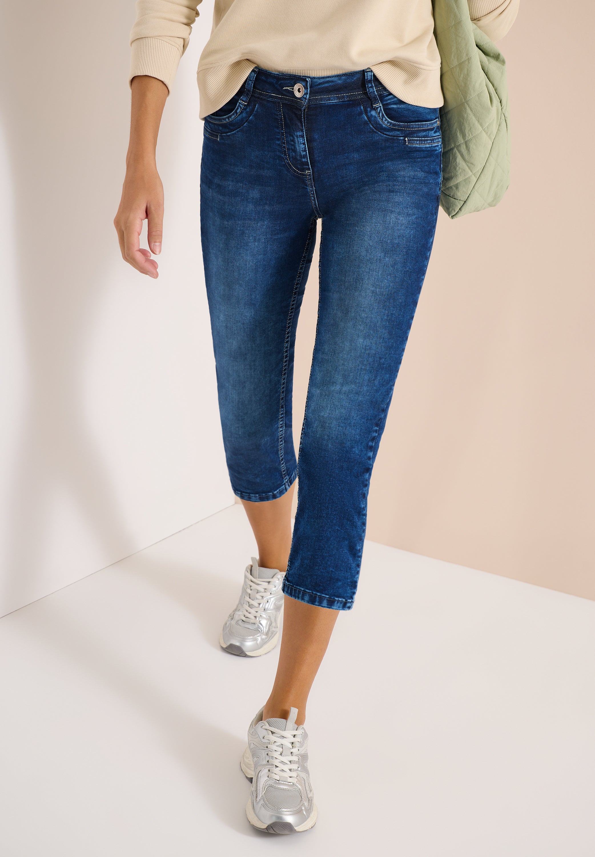 Cecil Damen Hosen Mid Blue