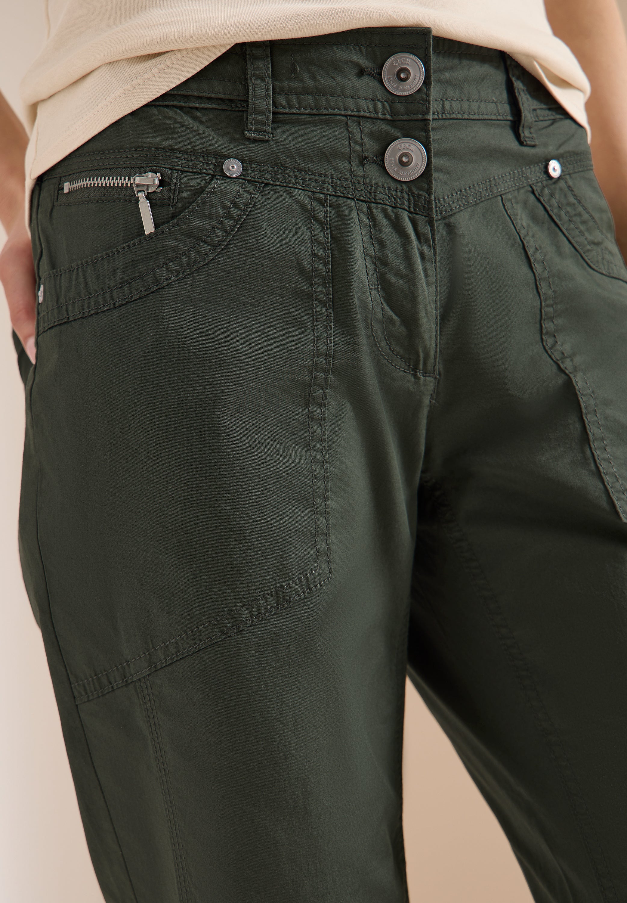 Cecil Damen Hosen Clear Kha