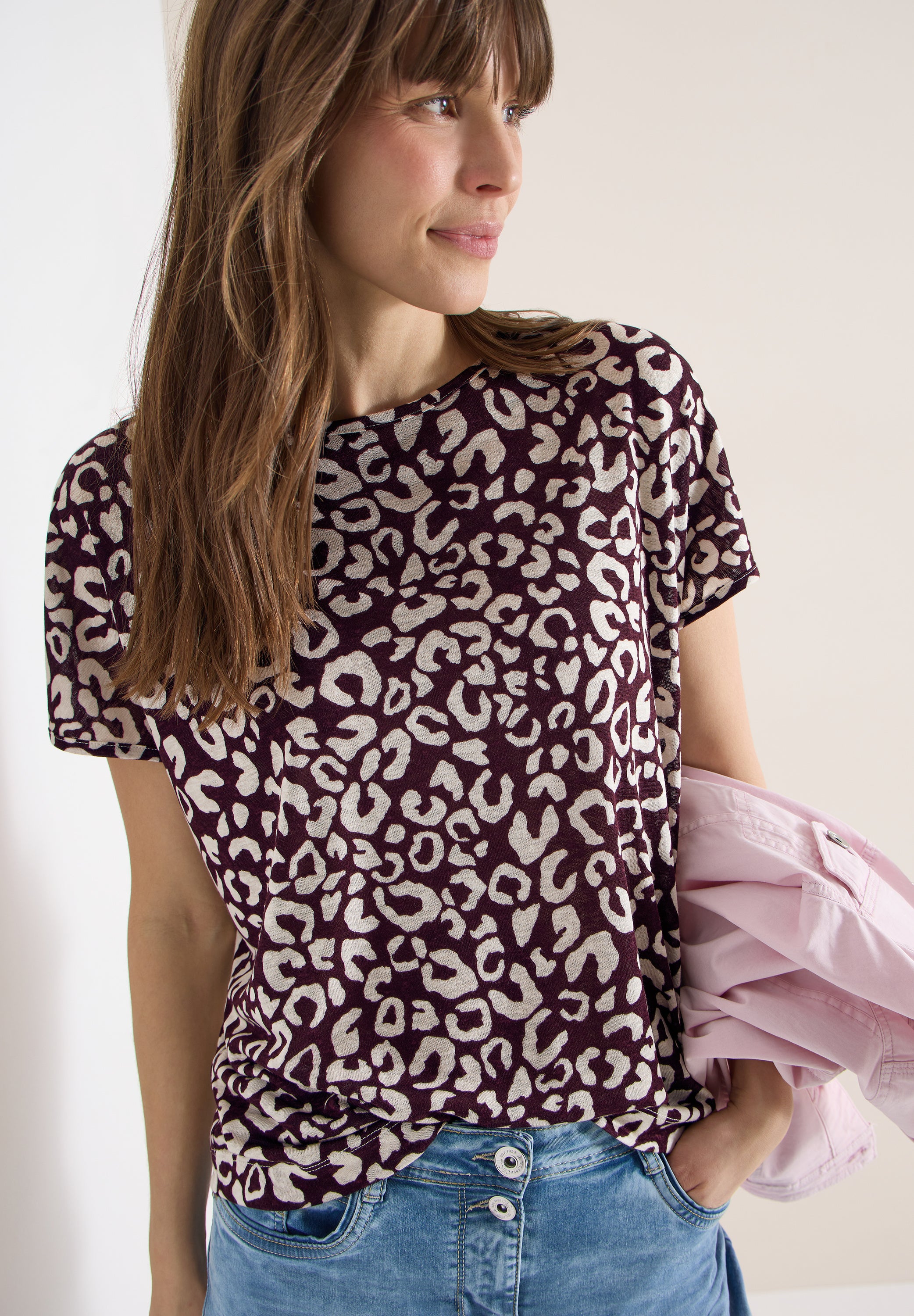 Cecil Damen T-Shirts Rich Burg