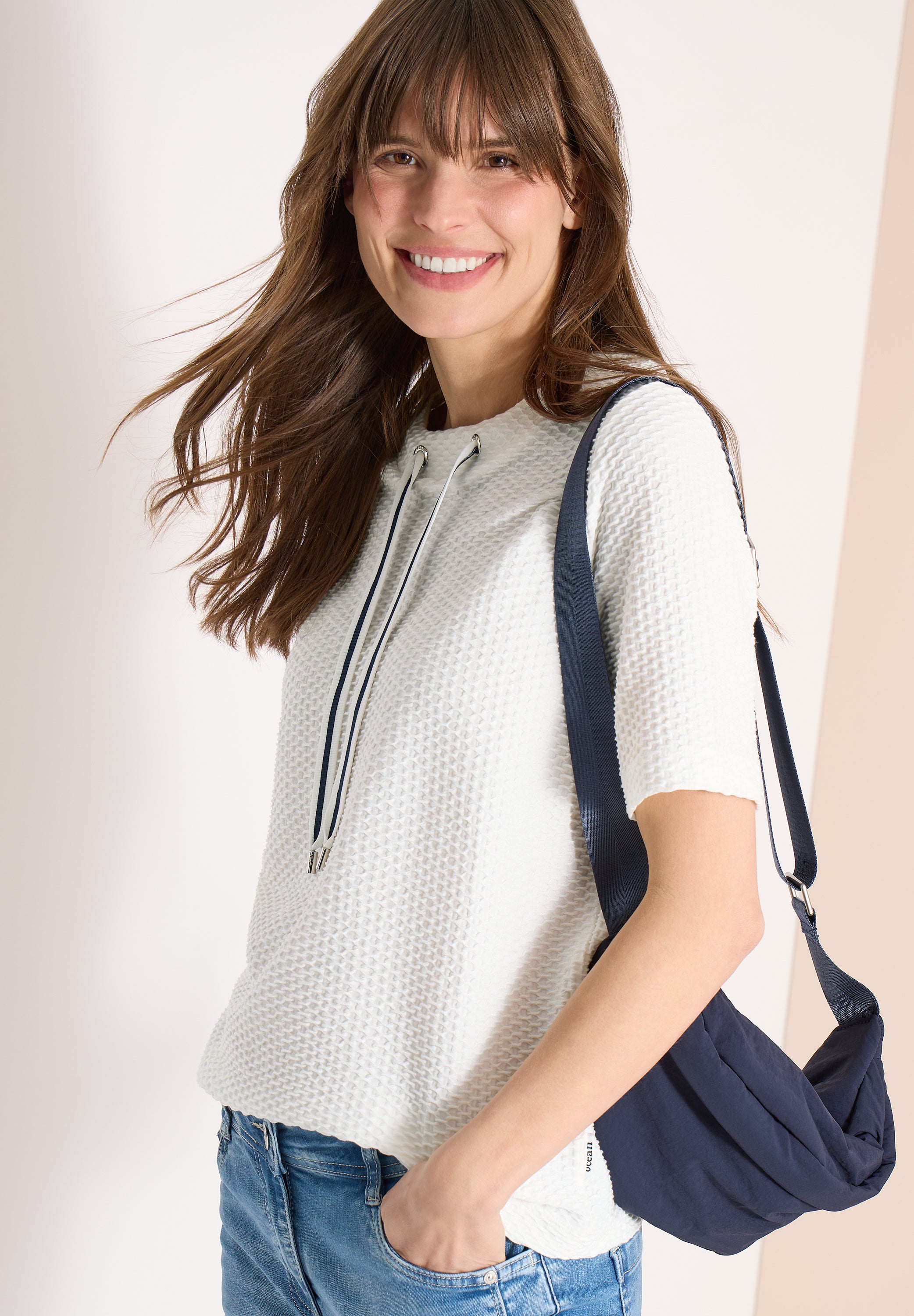 Cecil Damen T-Shirts Vanilla W